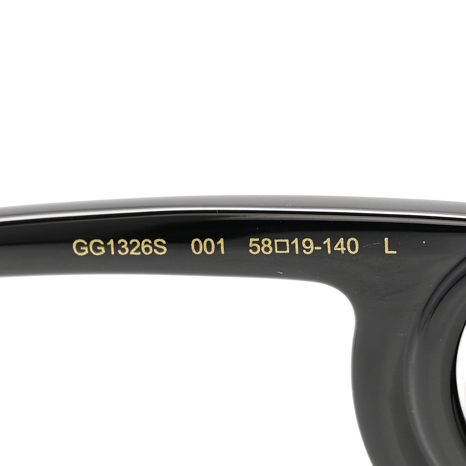 Acetate Rectangle Frame Sunglasses GG1326S Black