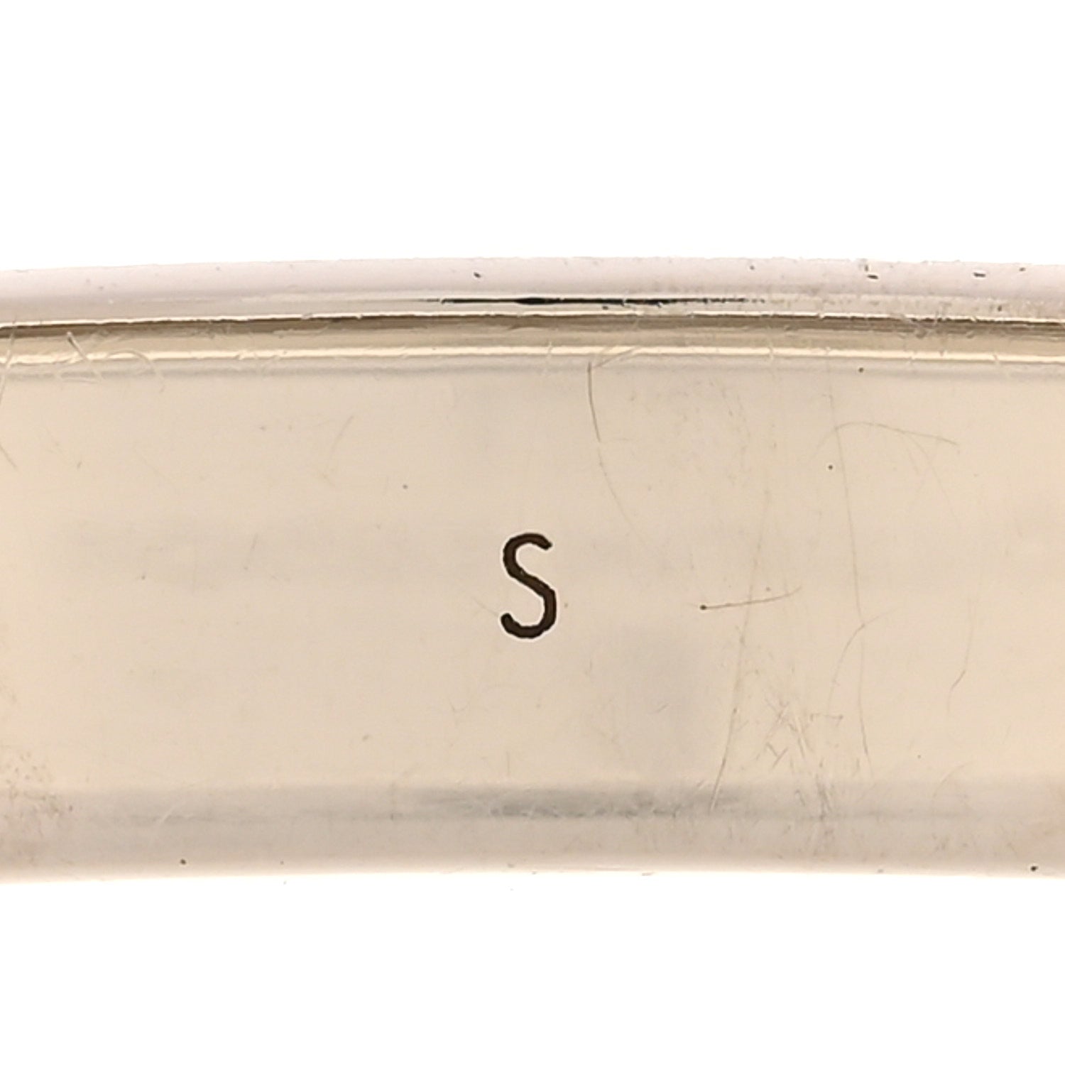 Brass Palladium Plated Nanogram Cuff S Silver