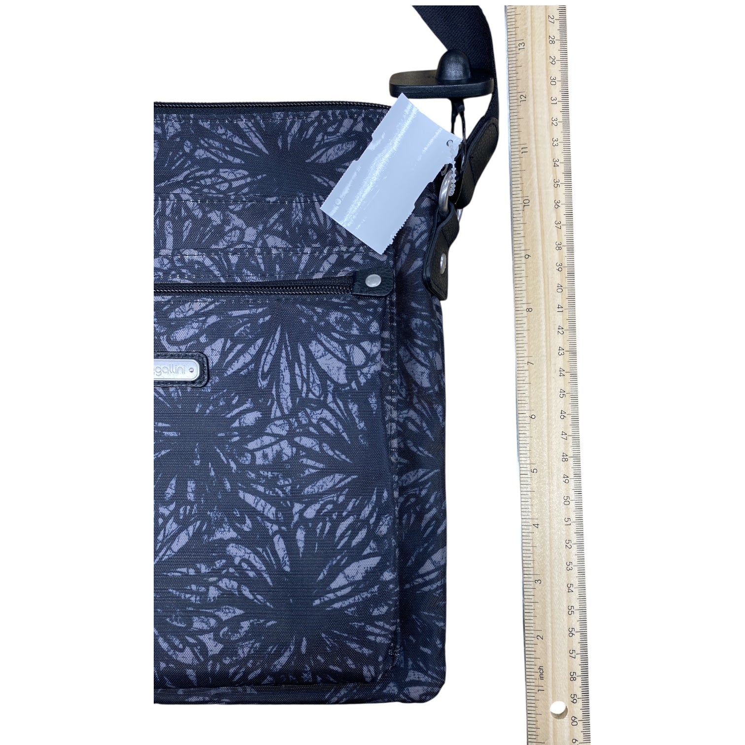 Handbag By Baggallini In Black & Grey, Size:Small
