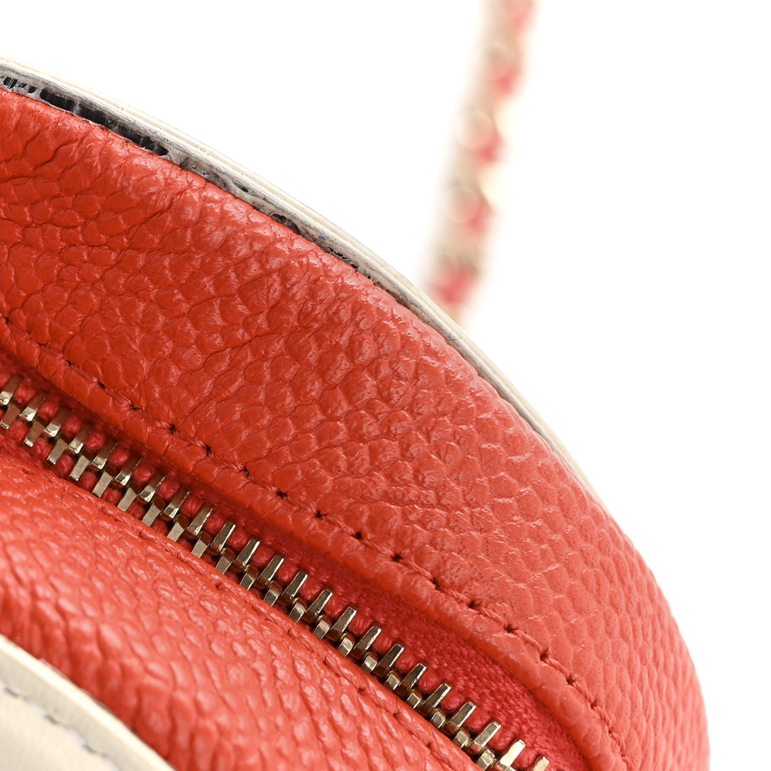 Caviar Quilted Round Filigree Crossbody Blue White Red