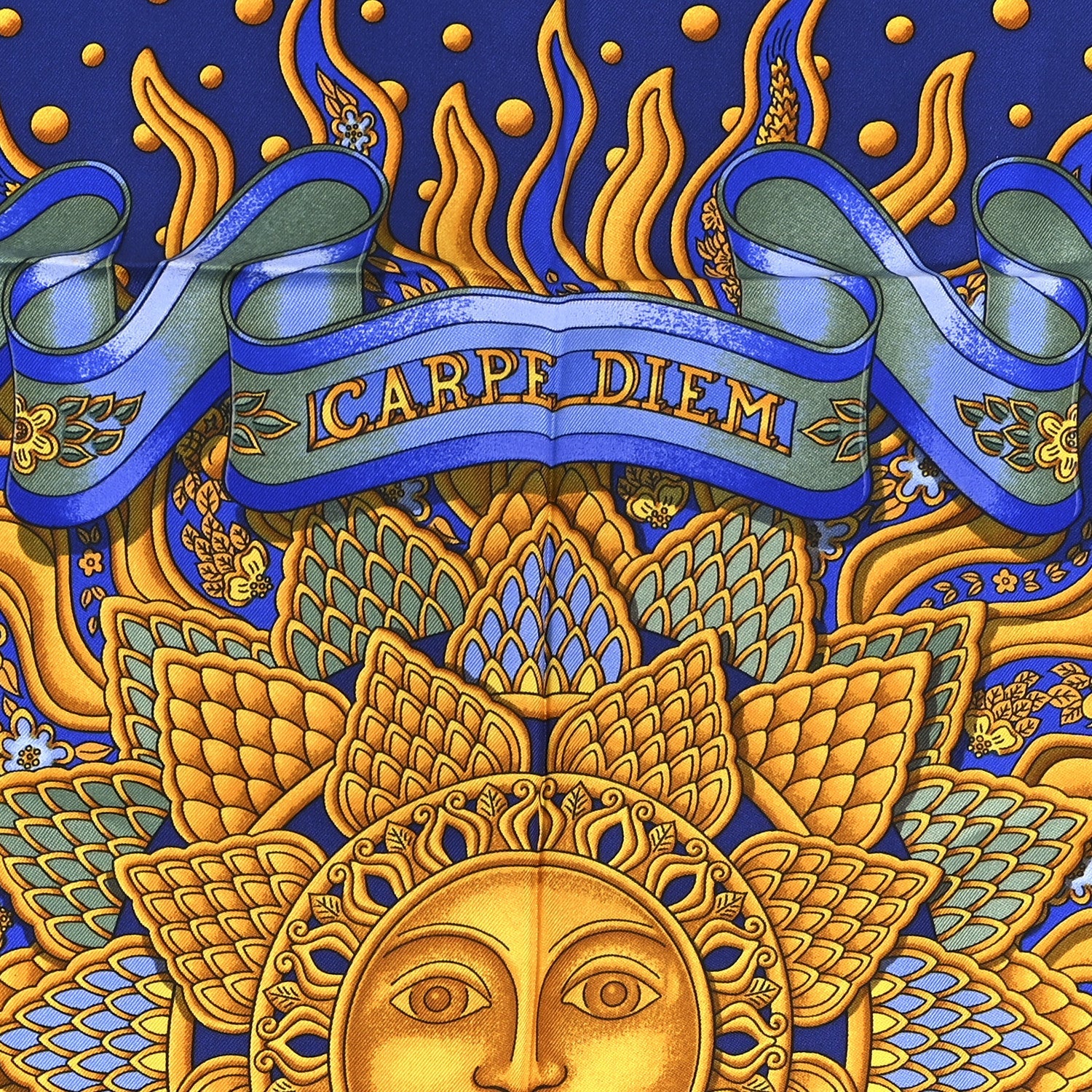Silk Carpe Diem Scarf 90