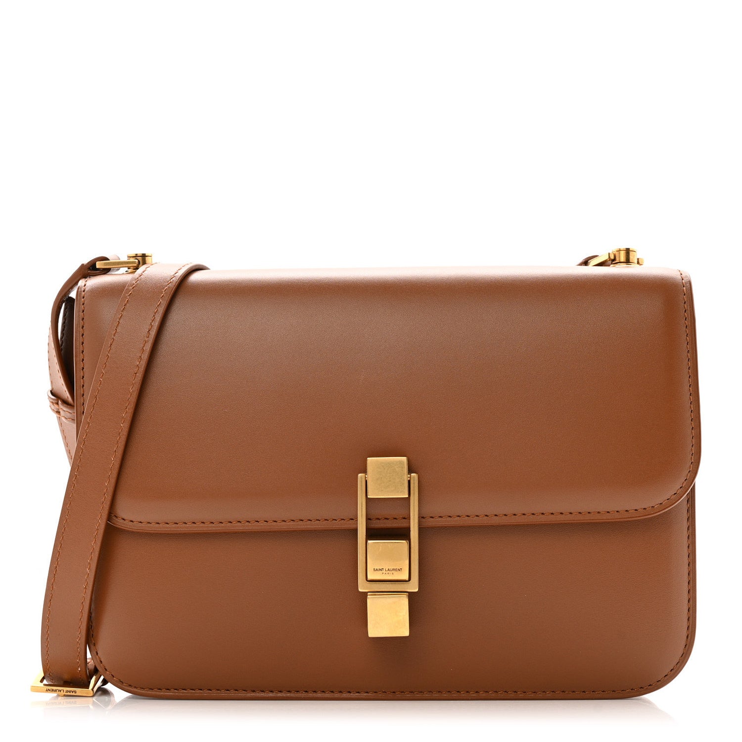 Smooth Calfskin Carre Satchel Brick