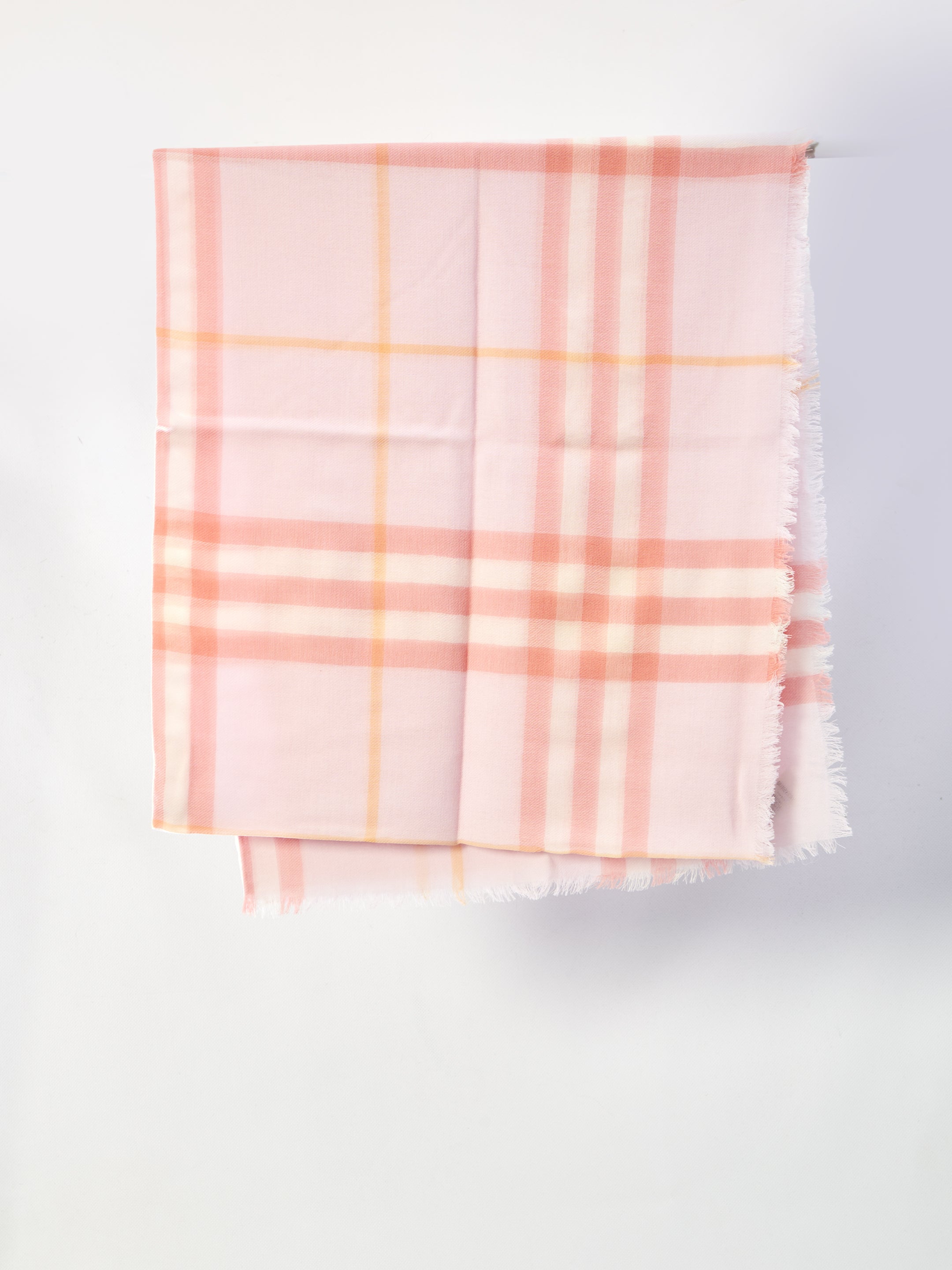 wide wool check scarf