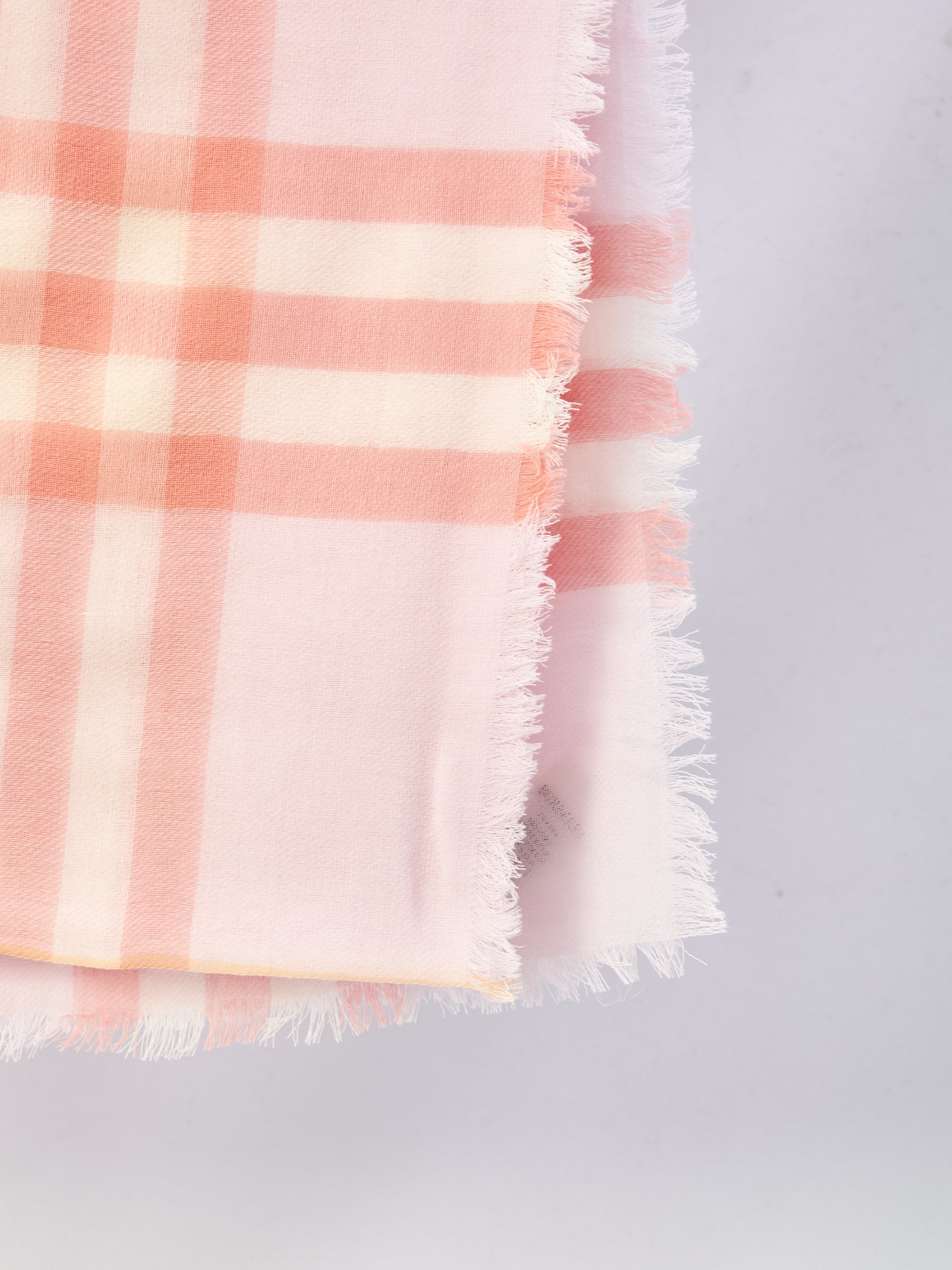 wide wool check scarf