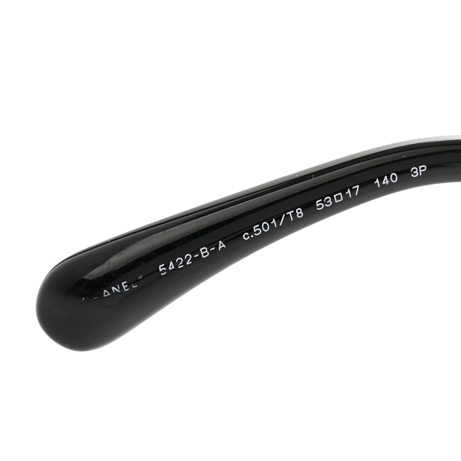Acetate Strass Polarized Square Sunglasses 5422-B Black