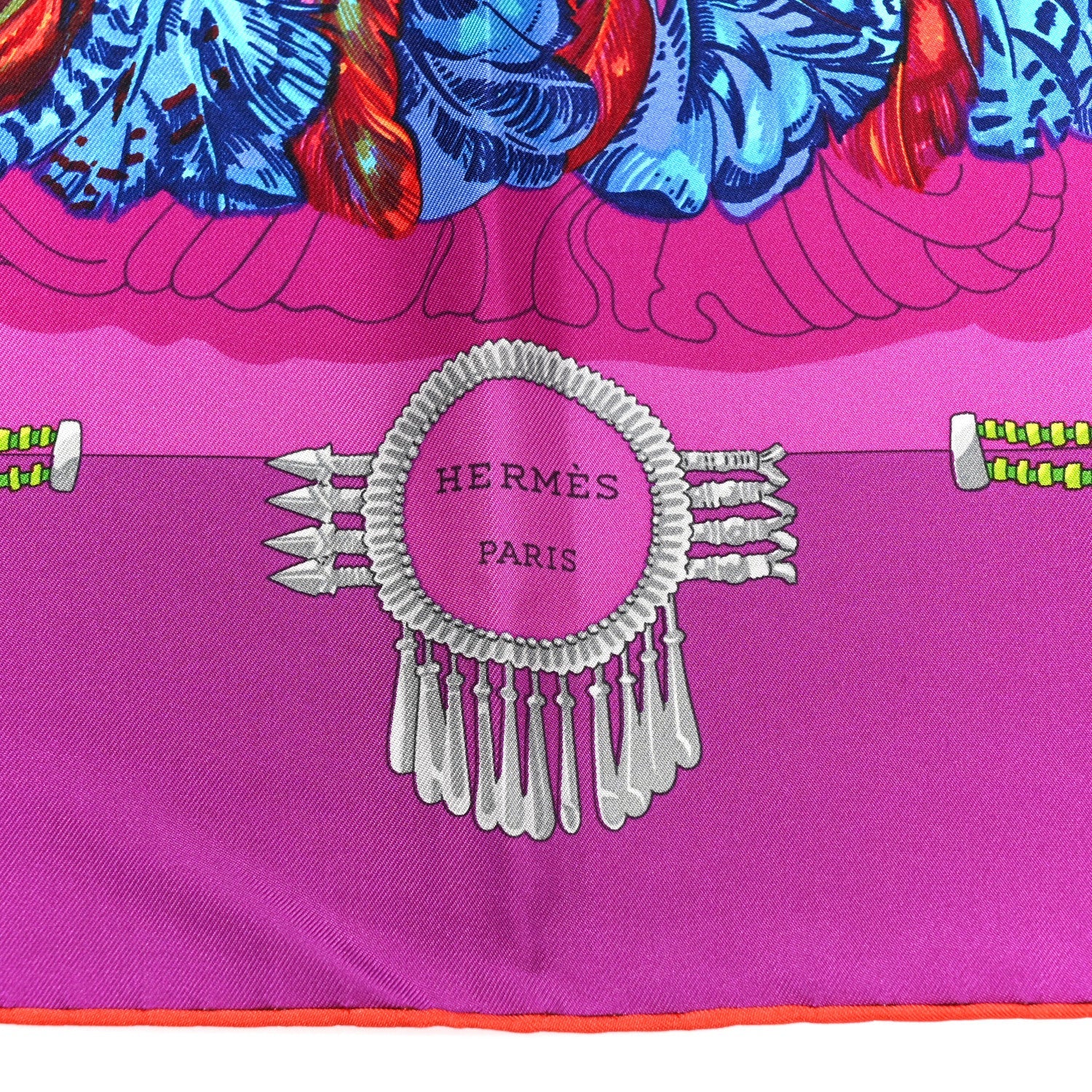 Silk Mexique Scarf 90 Fuchsia