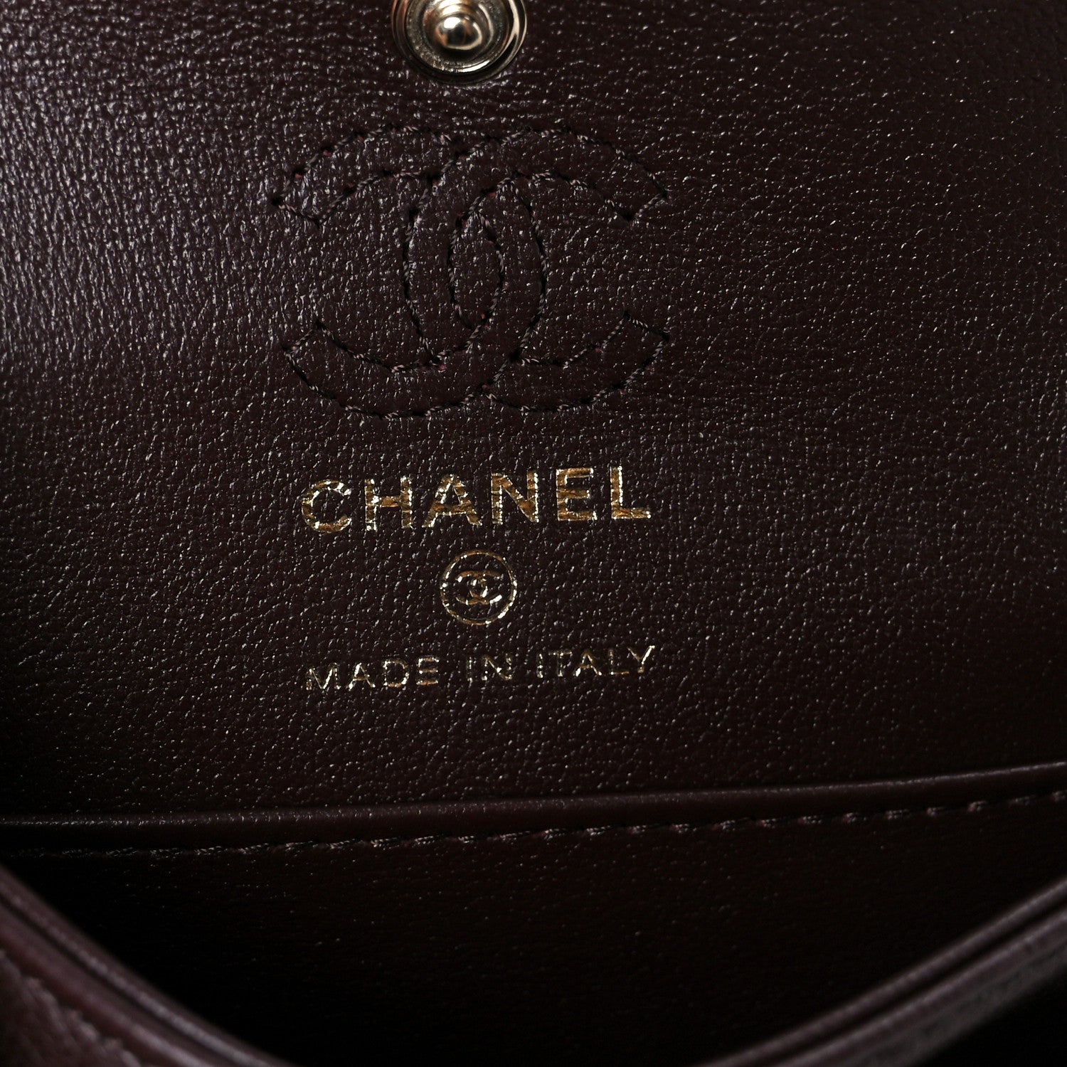 Lambskin Quilted Mini Double Flap With Hook Dark Brown