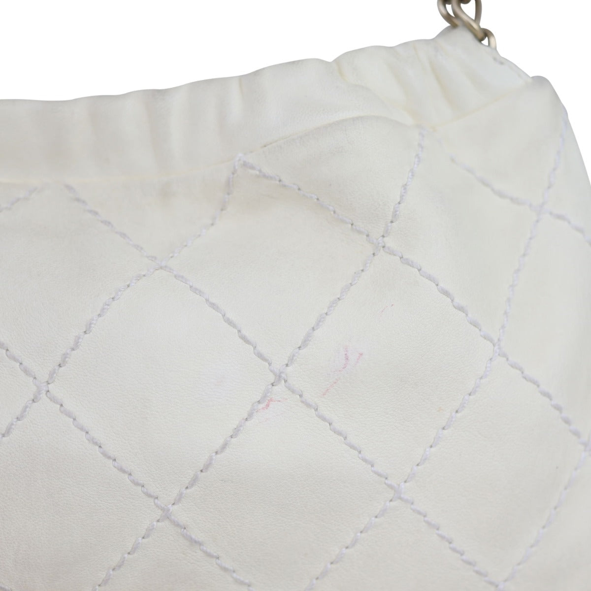 Chanel Quilted Rose Applique Hobo | Cream Lambskin