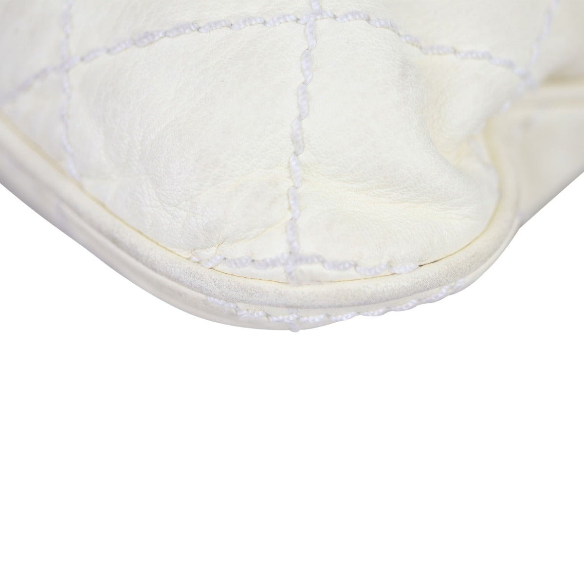 Chanel Quilted Rose Applique Hobo | Cream Lambskin