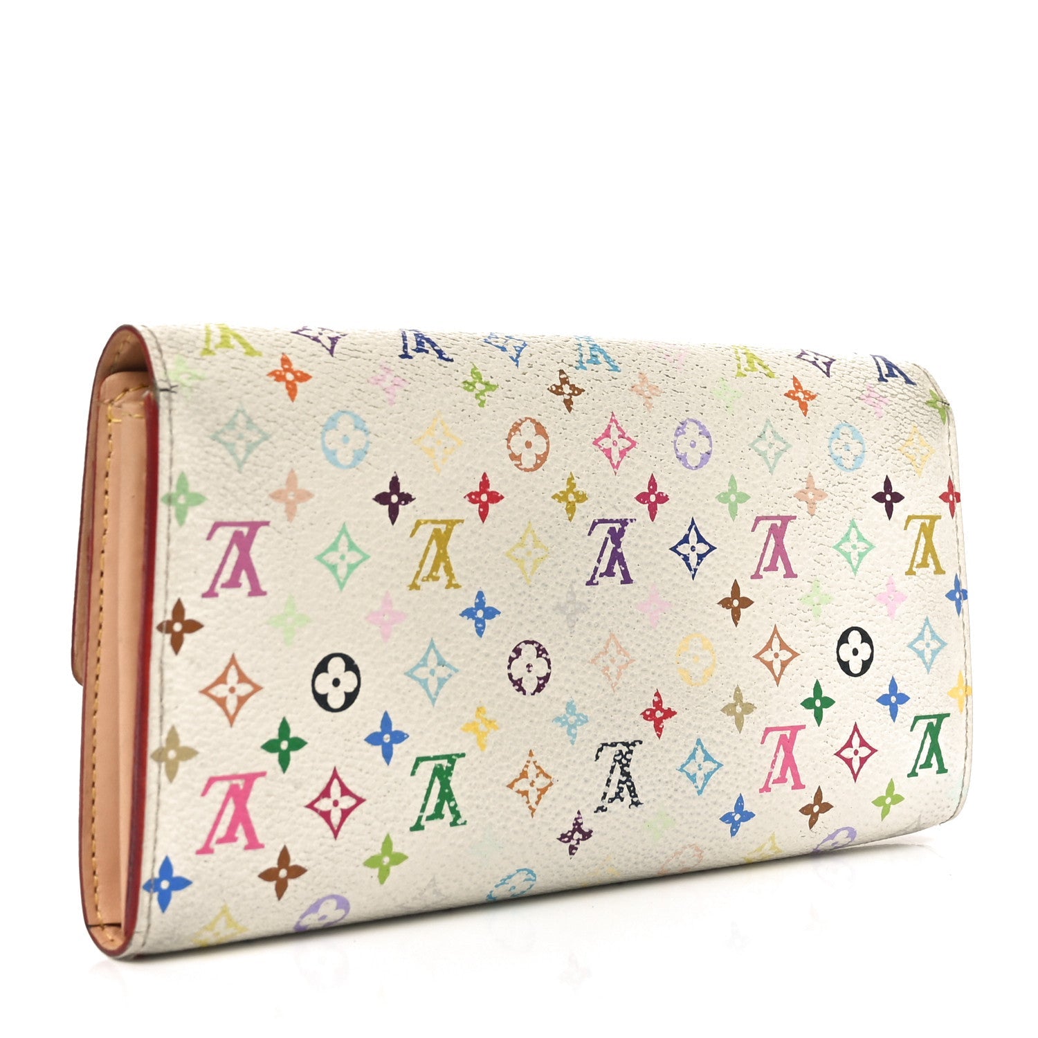 Monogram Multicolor Sarah Wallet White