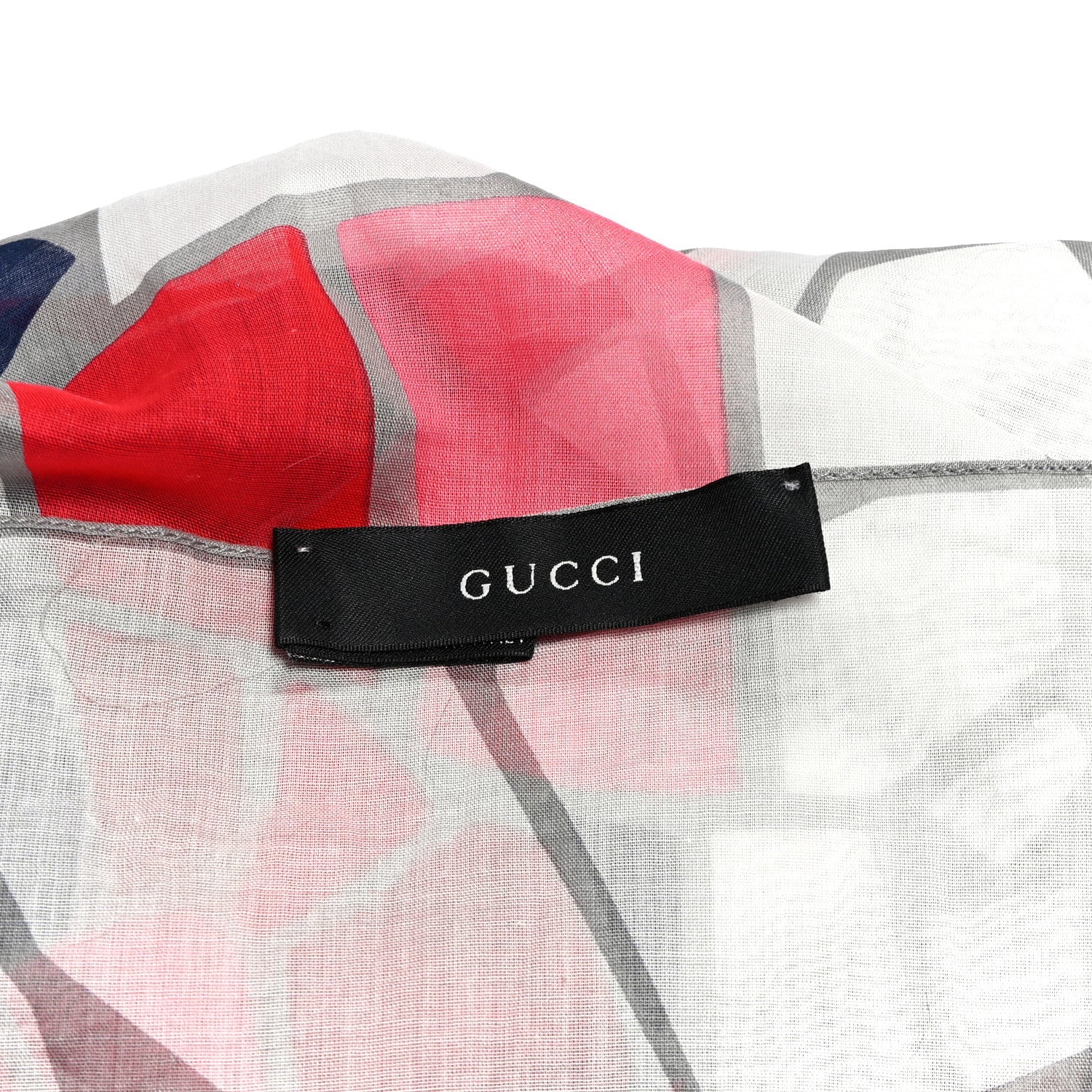 Cotton Geometric Square Scarf Multicolor