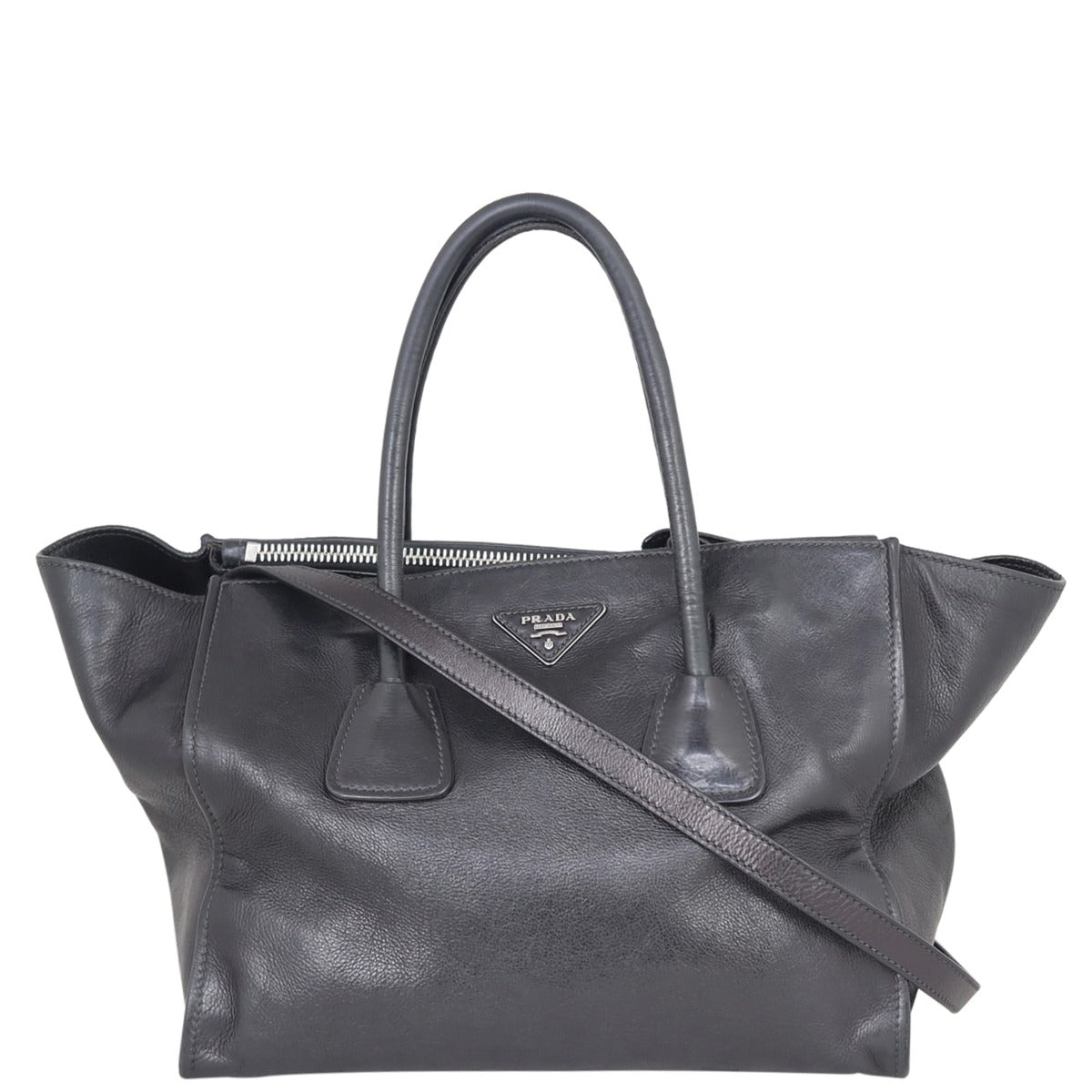 Prada Twin Pocket Glace Calfskin Tote