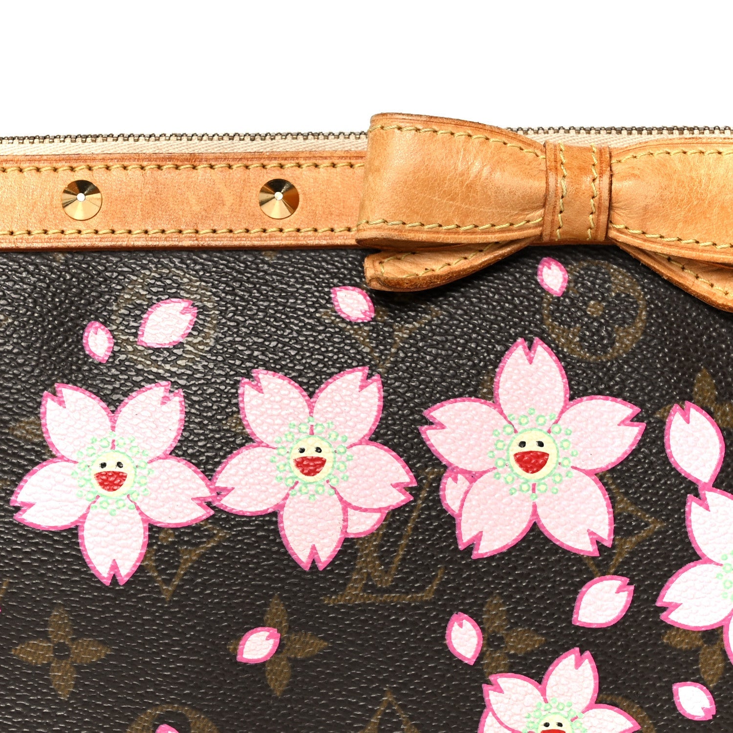 Monogram Cherry Blossom Pochette Accessories Brown