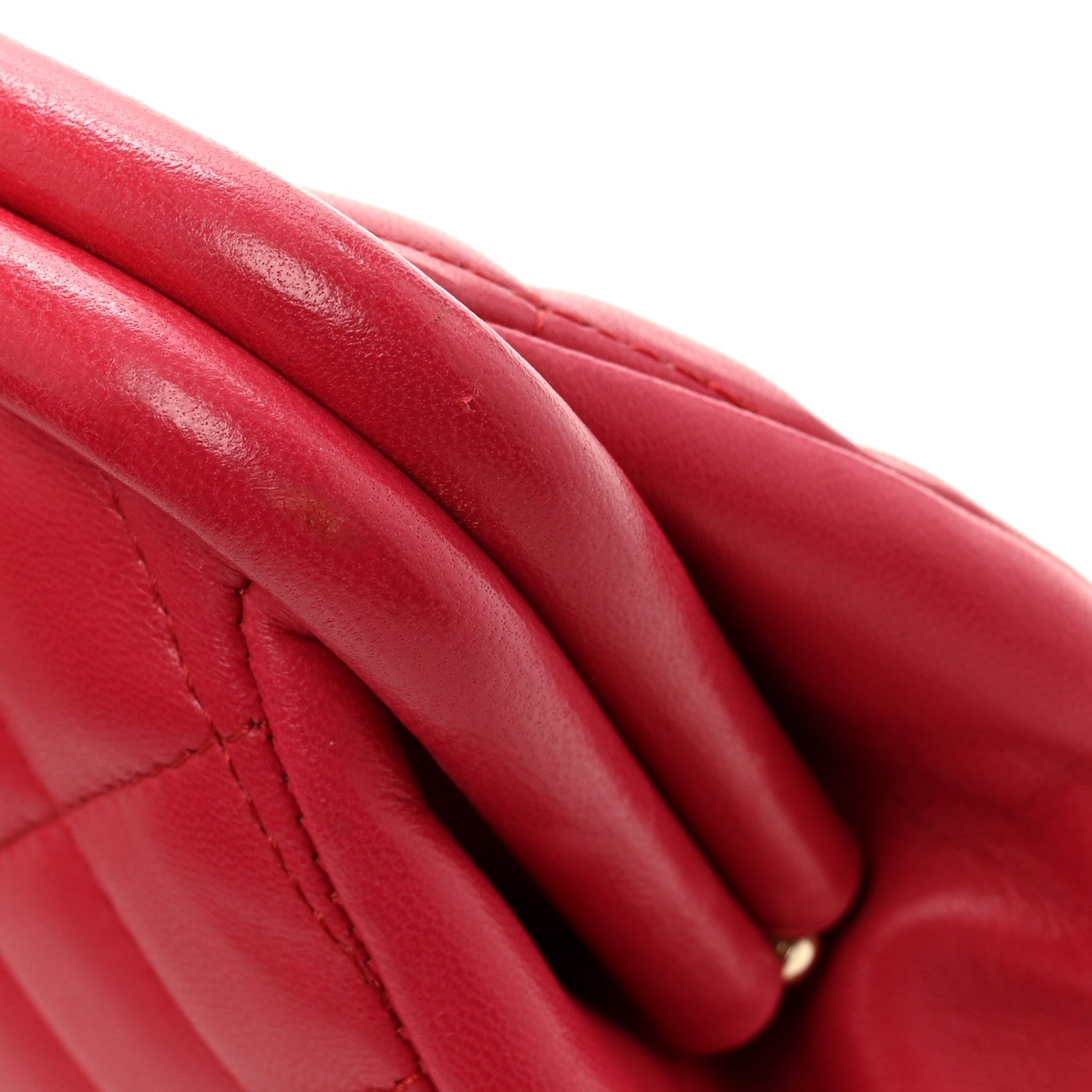Lambskin Quilted Timeless Clutch Fuchsia