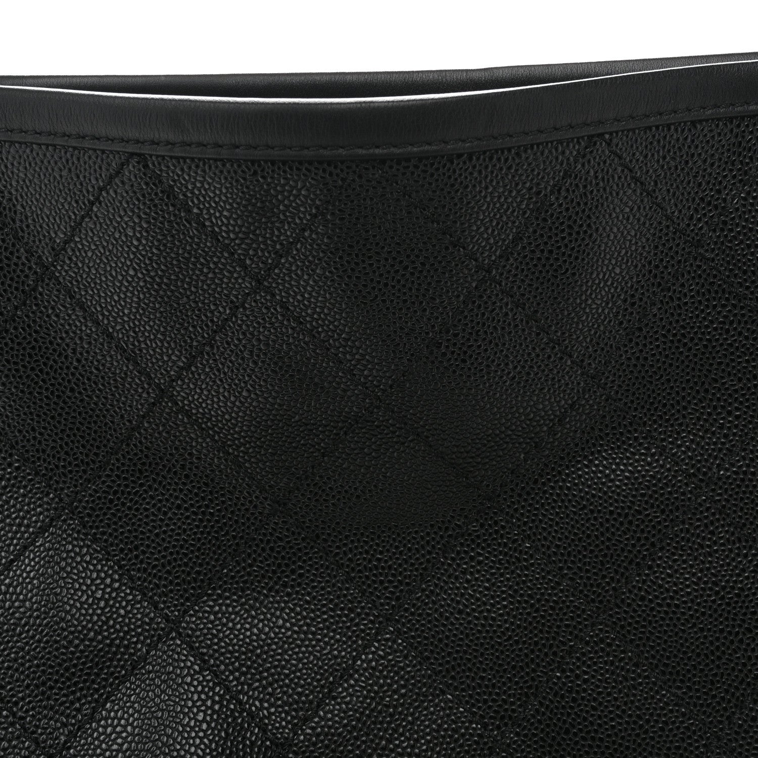 Grained Calfskin Large Shopping Fever Tote Black
