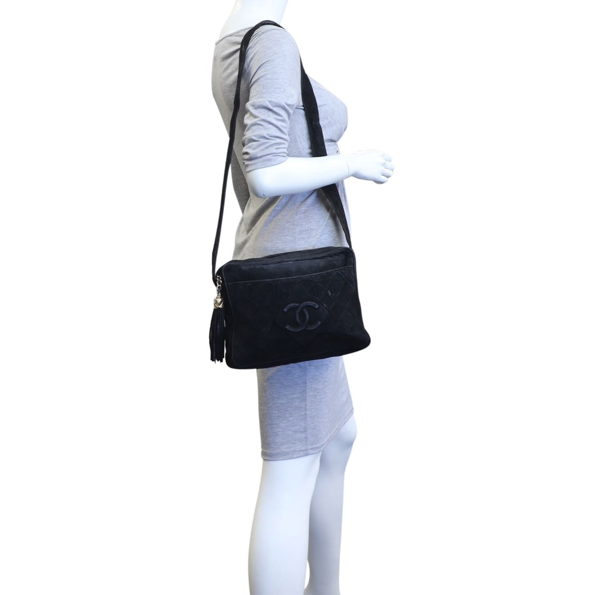 Chanel Suede CC Camera Bag