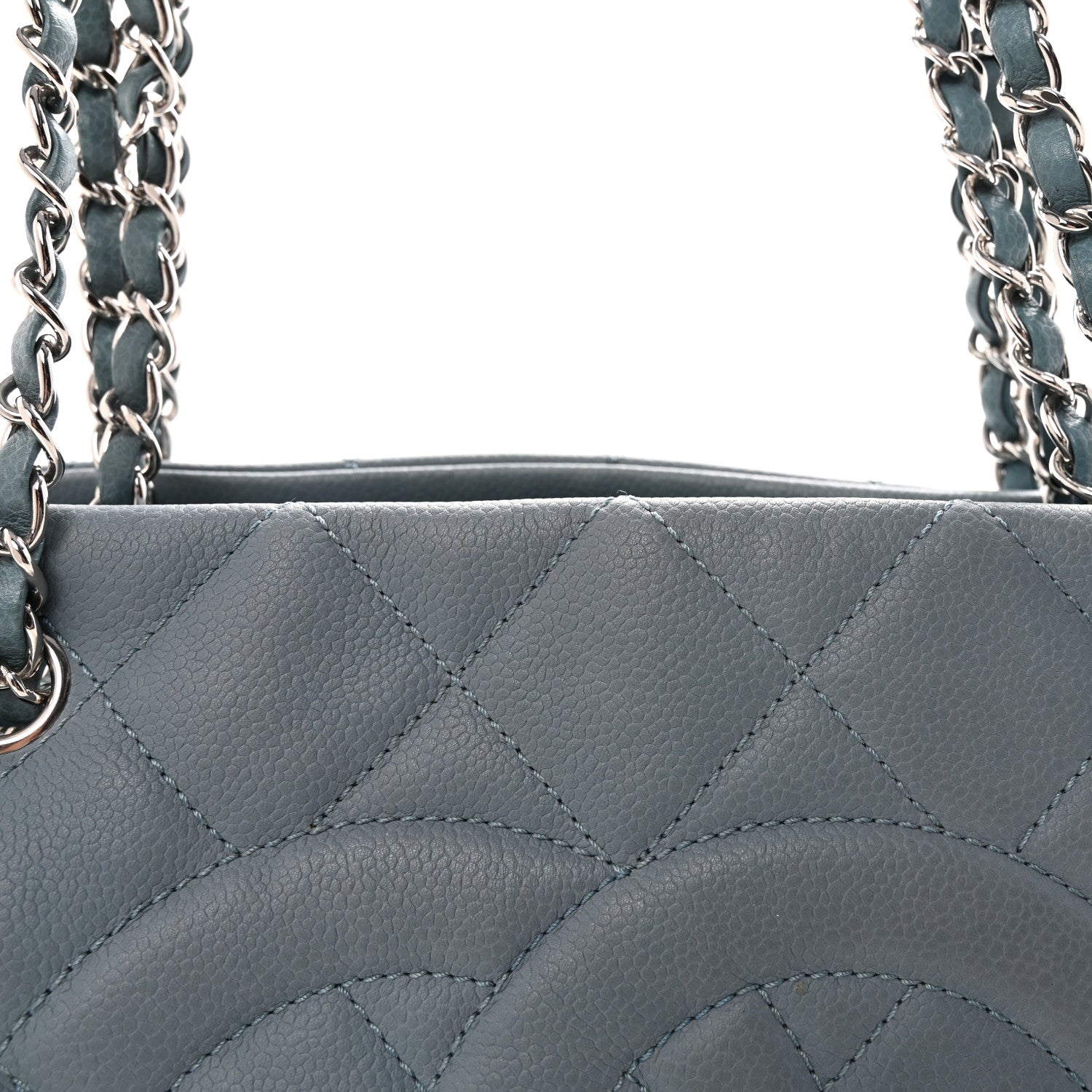 Caviar Quilted CC Timeless Soft Tote Blue