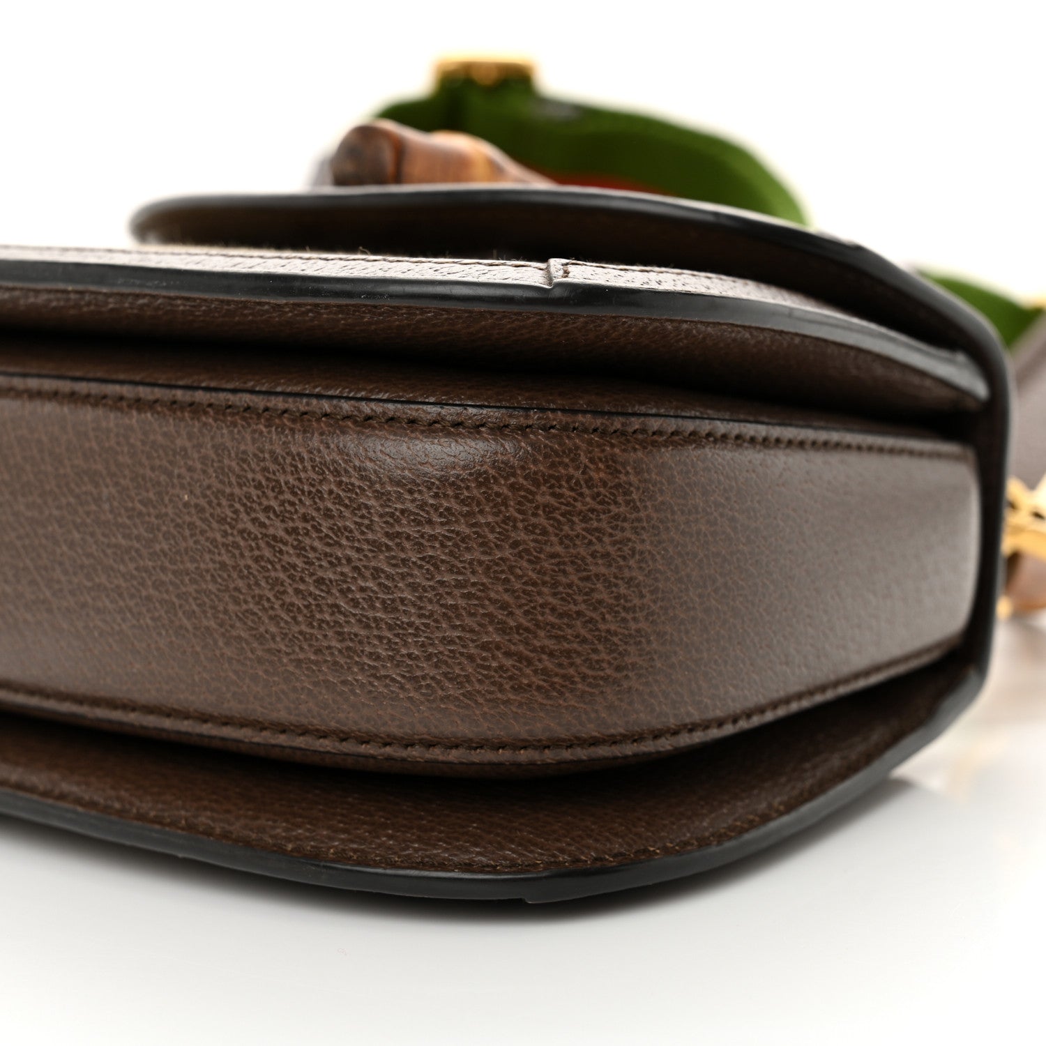 Monogram Jumbo GG Textured Dollar Calfskin Web Mini Bamboo 1947 Top Handle Bag Camel Ebony New Acero