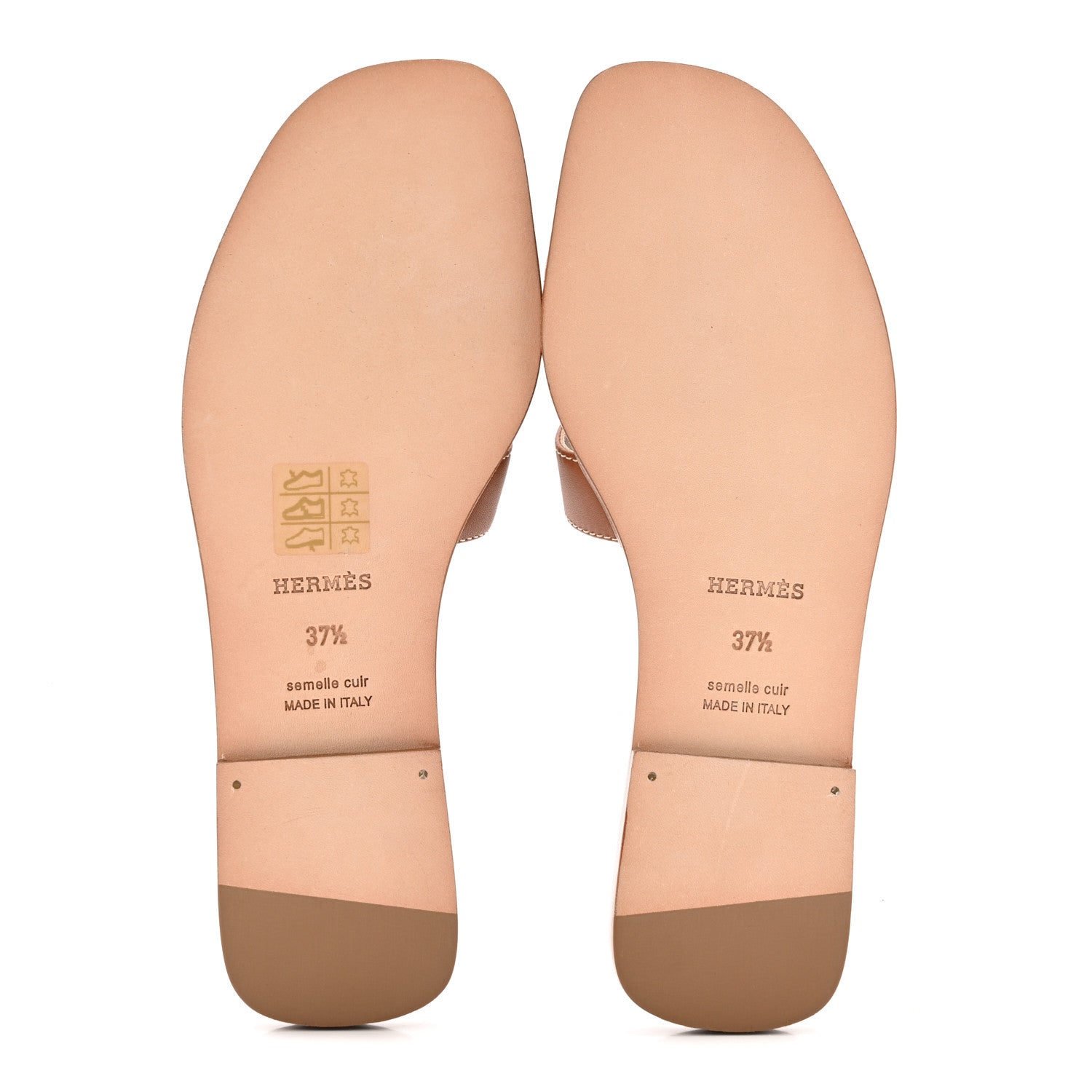 Box Calfskin Oran Sandals 37.5 Gold