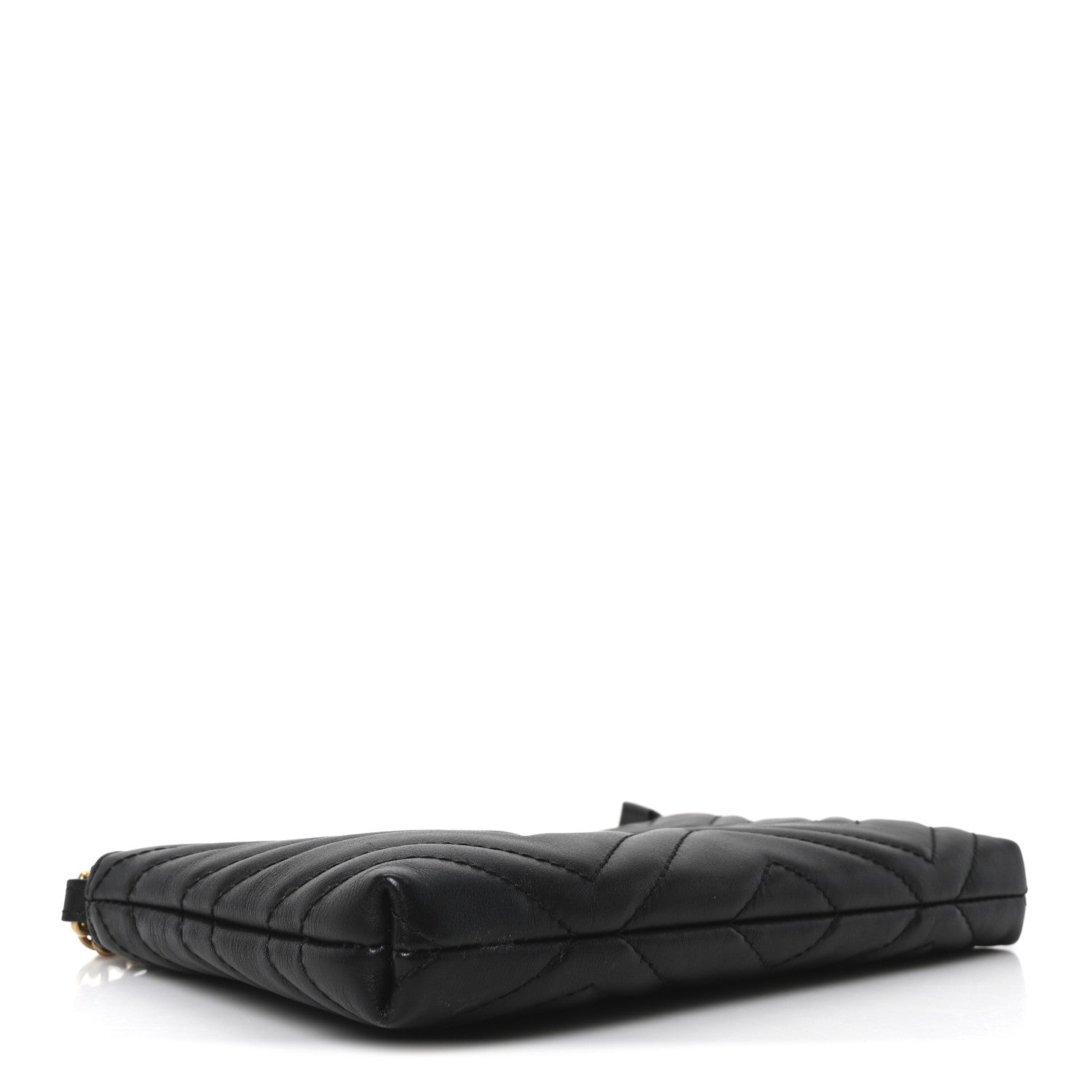Calfskin Matelasse Mini GG Marmont Chain Bag Black