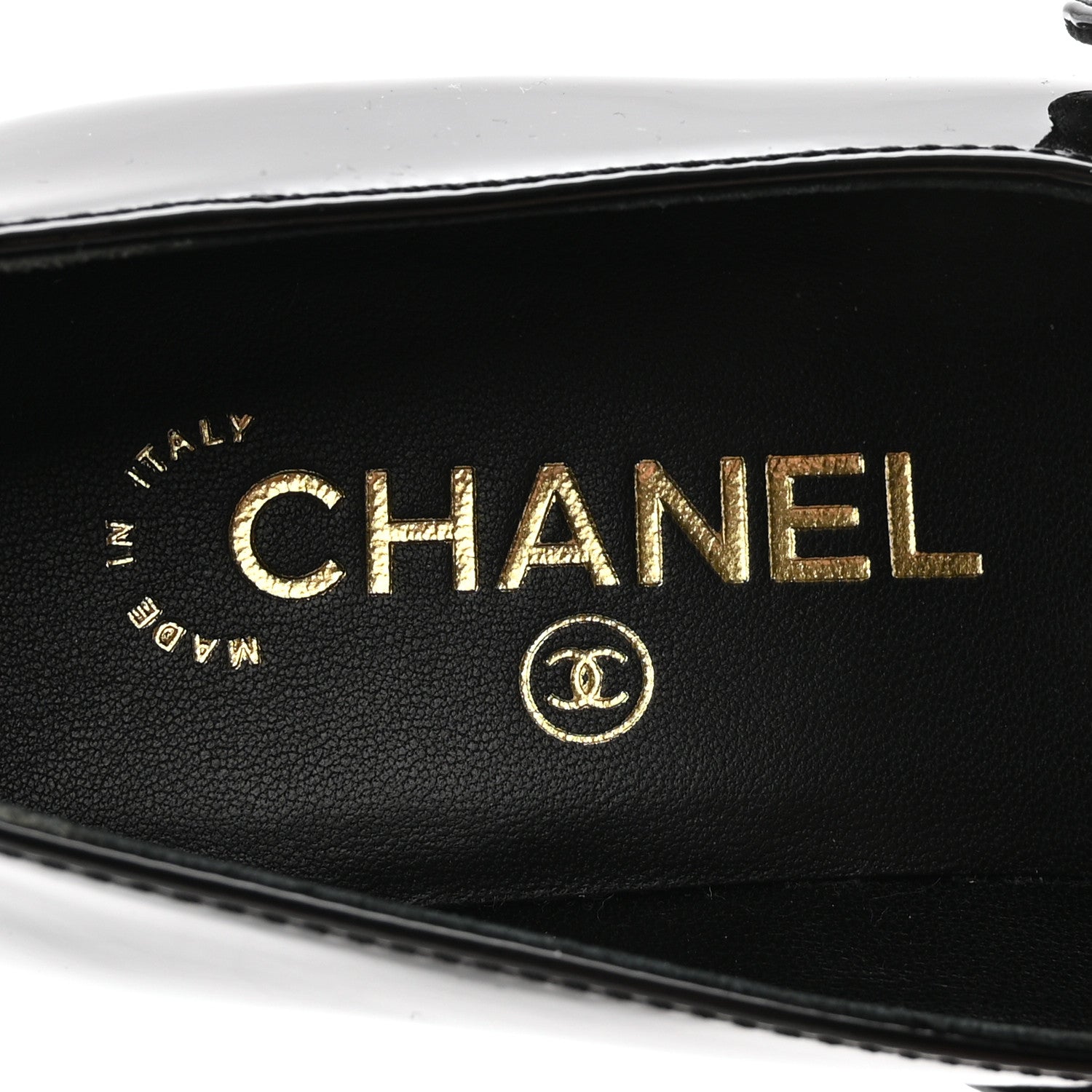 Patent Calfskin Mary Janes Flats 37.5 Black