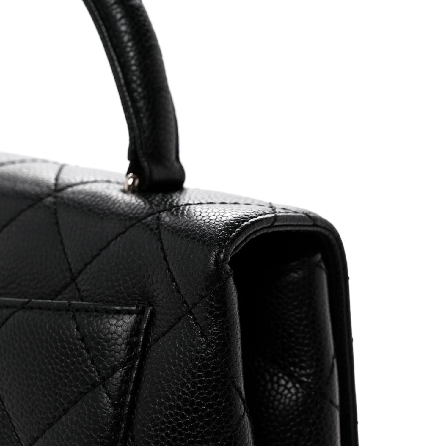Caviar Quilted Jumbo Kelly Flap Black