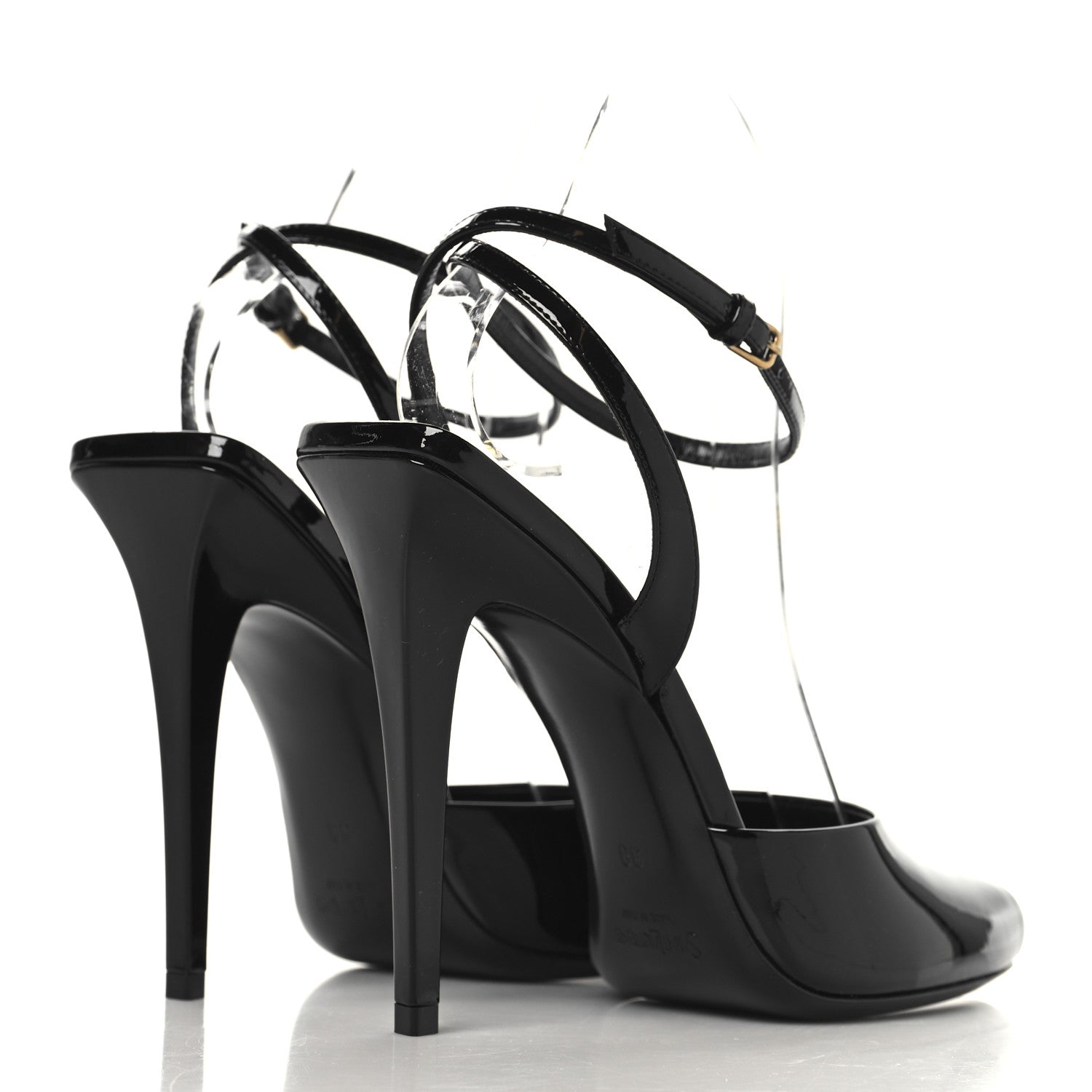 Patent Calfskin La Scandale 110 Sandals 38 Black