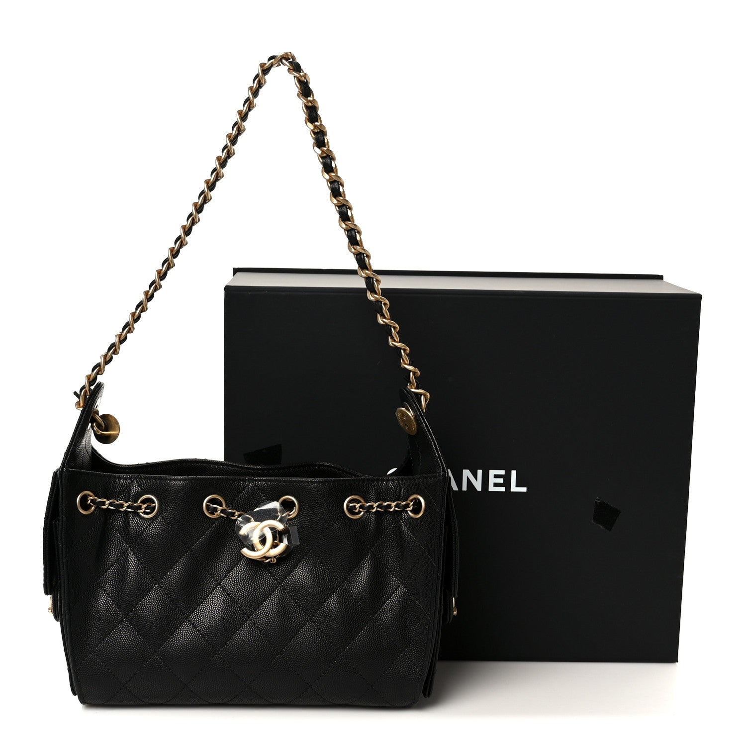 Caviar Quilted Mini Chanel 25 Handbag Black