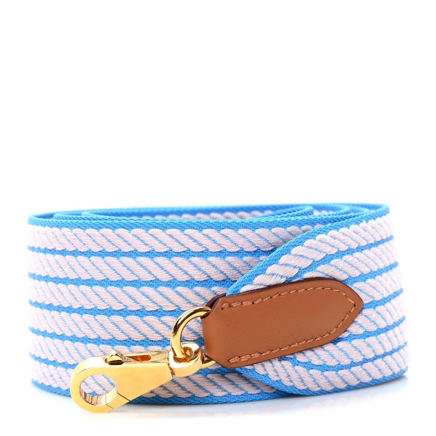 Toile Swift 50mm Sangle Cordage Shoulder Strap Azur Mauve Pale Gold