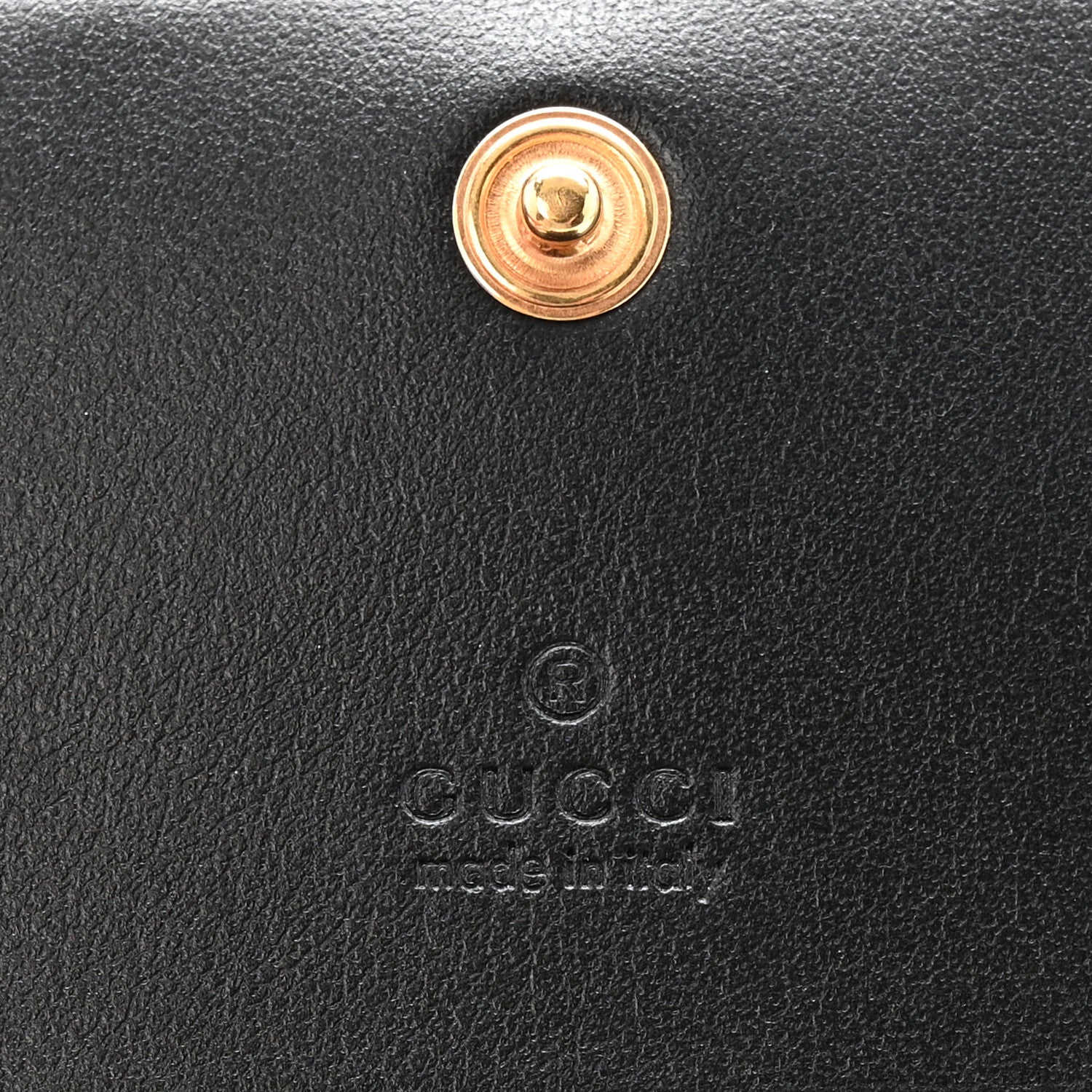 Calfskin GG Matelasse Card Case Wallet Black