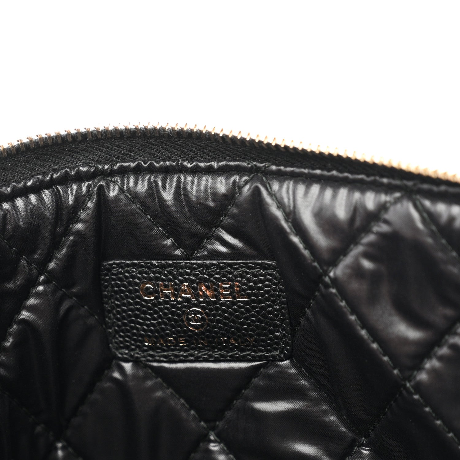 Caviar Quilted Large Boy Cosmetic Case Black