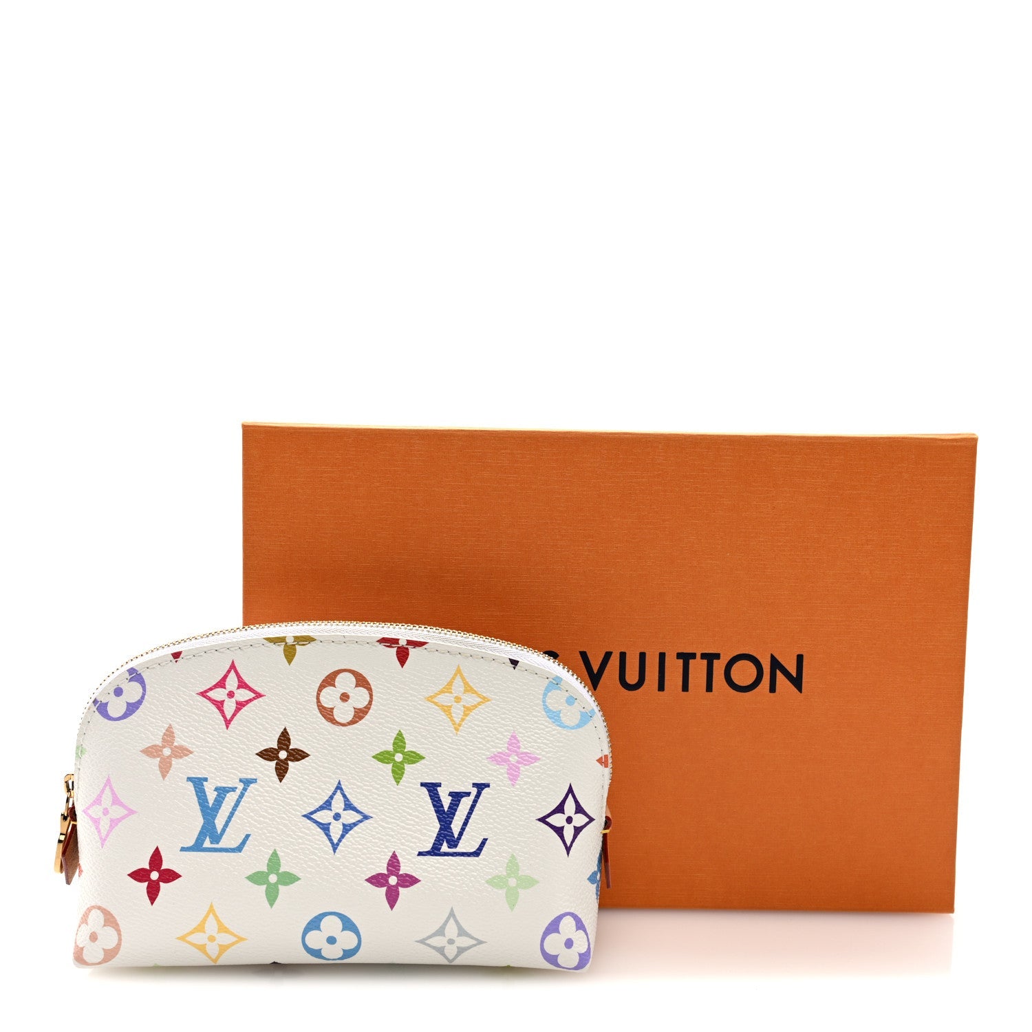 LV x TM Monogram Multicolor Cosmetic Pouch PM White