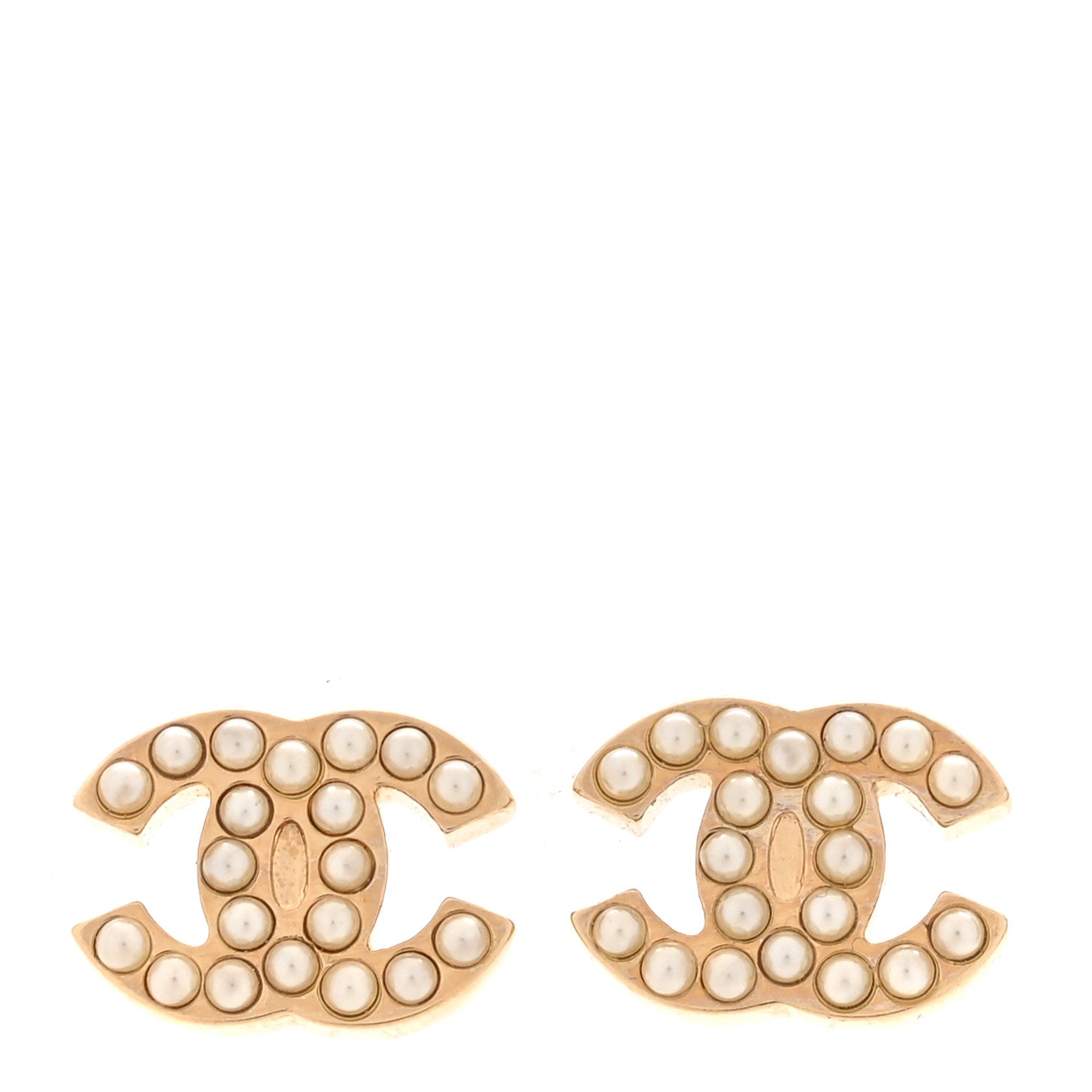 Pearl CC Earrings Gold