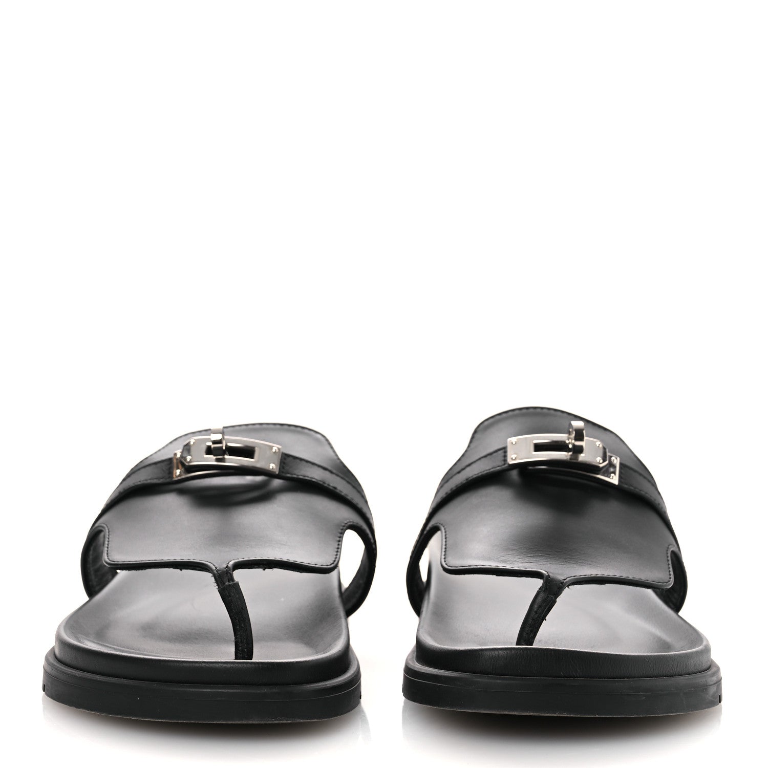 Calfskin Womens Empire Sandals 39 Black