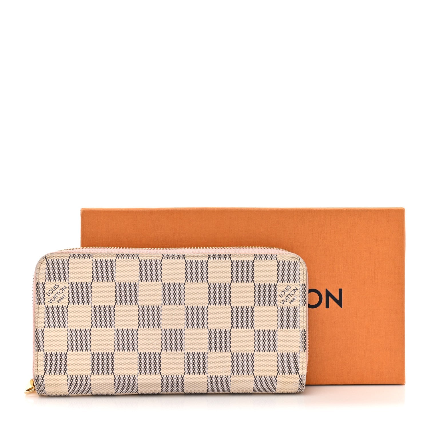 Damier Azur Zippy Wallet Rose Ballerine
