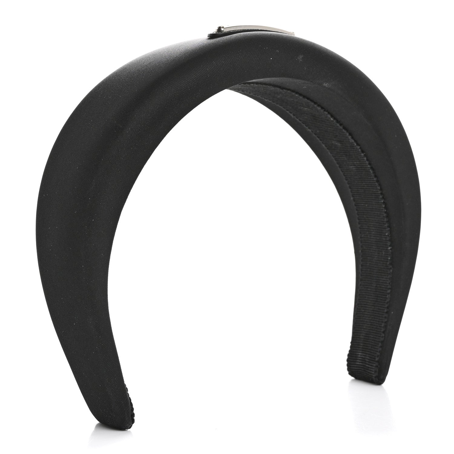 Re-Nylon Metal Triangle Logo Headband Black