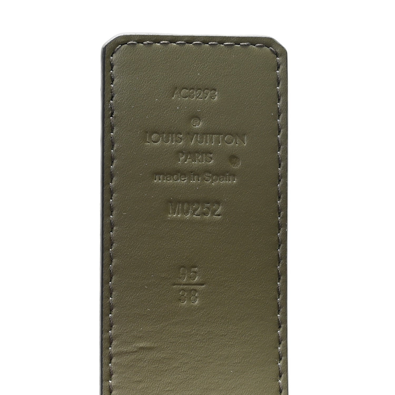 Calfskin Monogram Eclipse 40mm LV Initiales Reversible Belt 95 38 Black Green