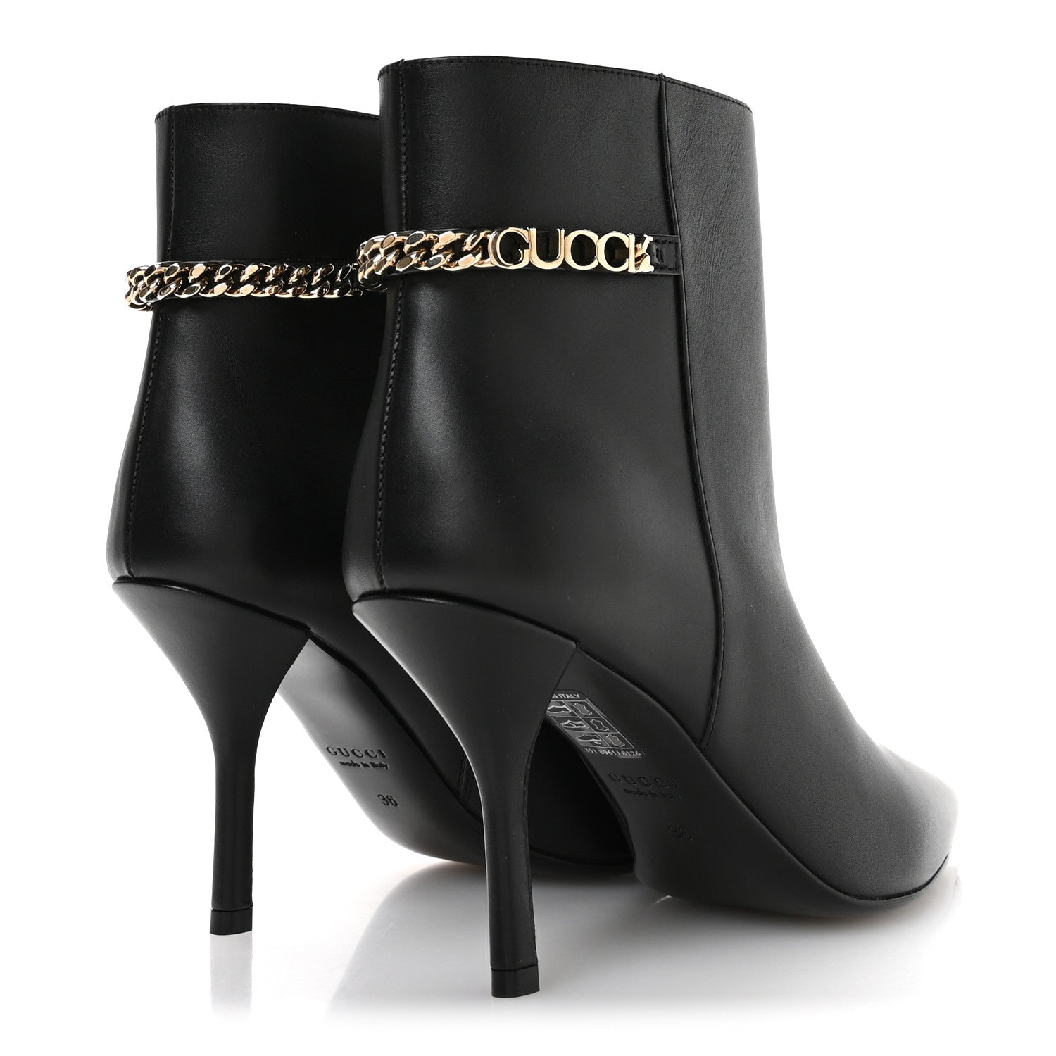Calfskin Signoria Ankle Boots 36 Black