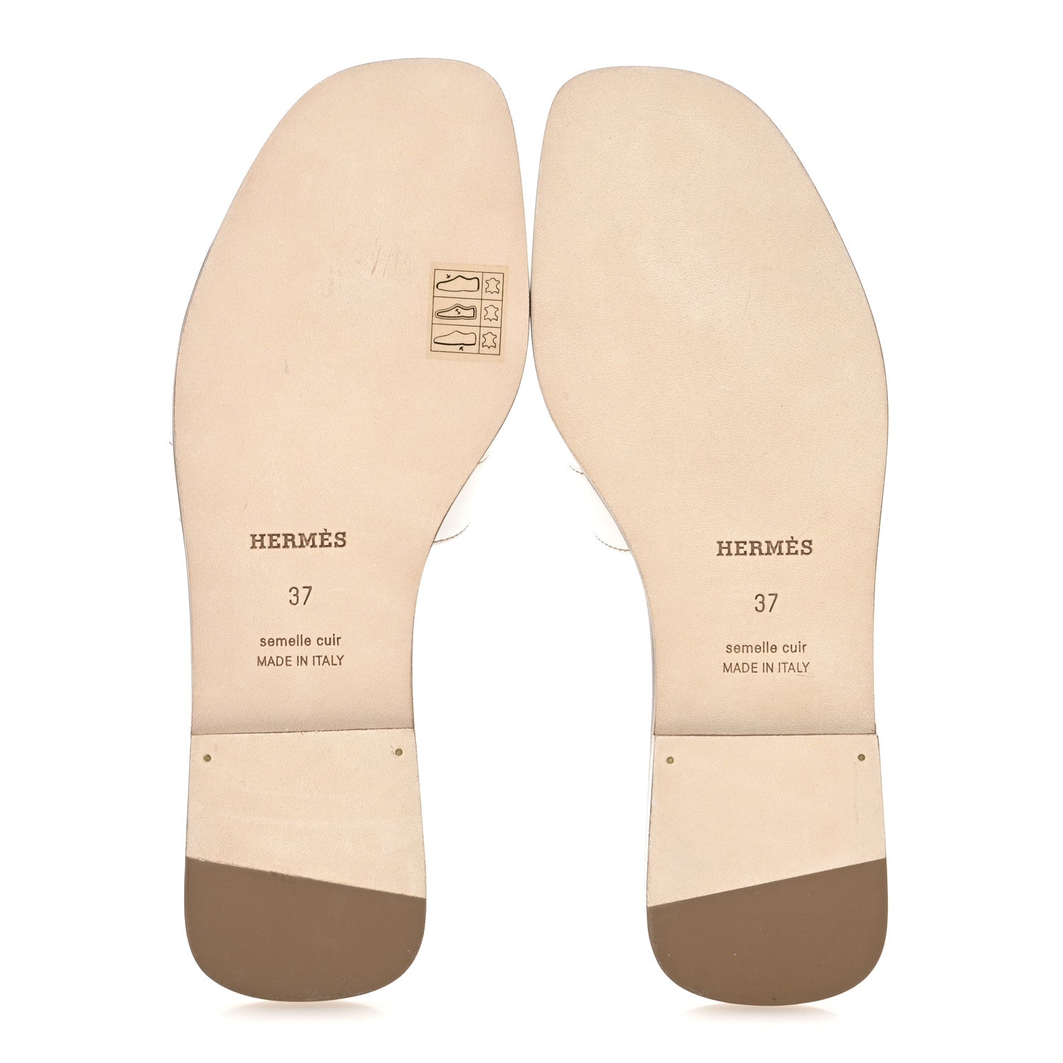 Box Calfskin Oran Sandals 37 White