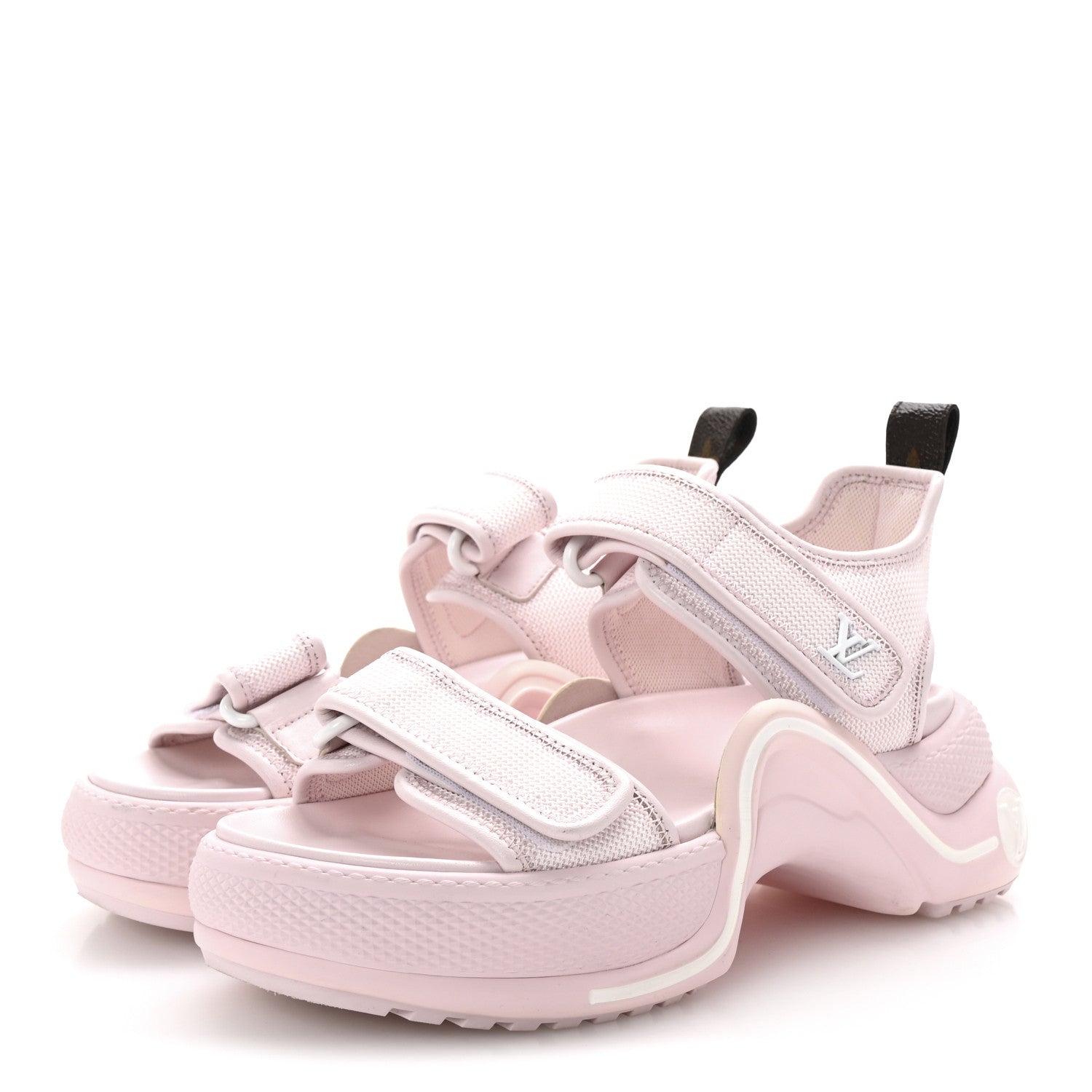 Calfskin Canvas LV Archlight Sandal 36 Pink