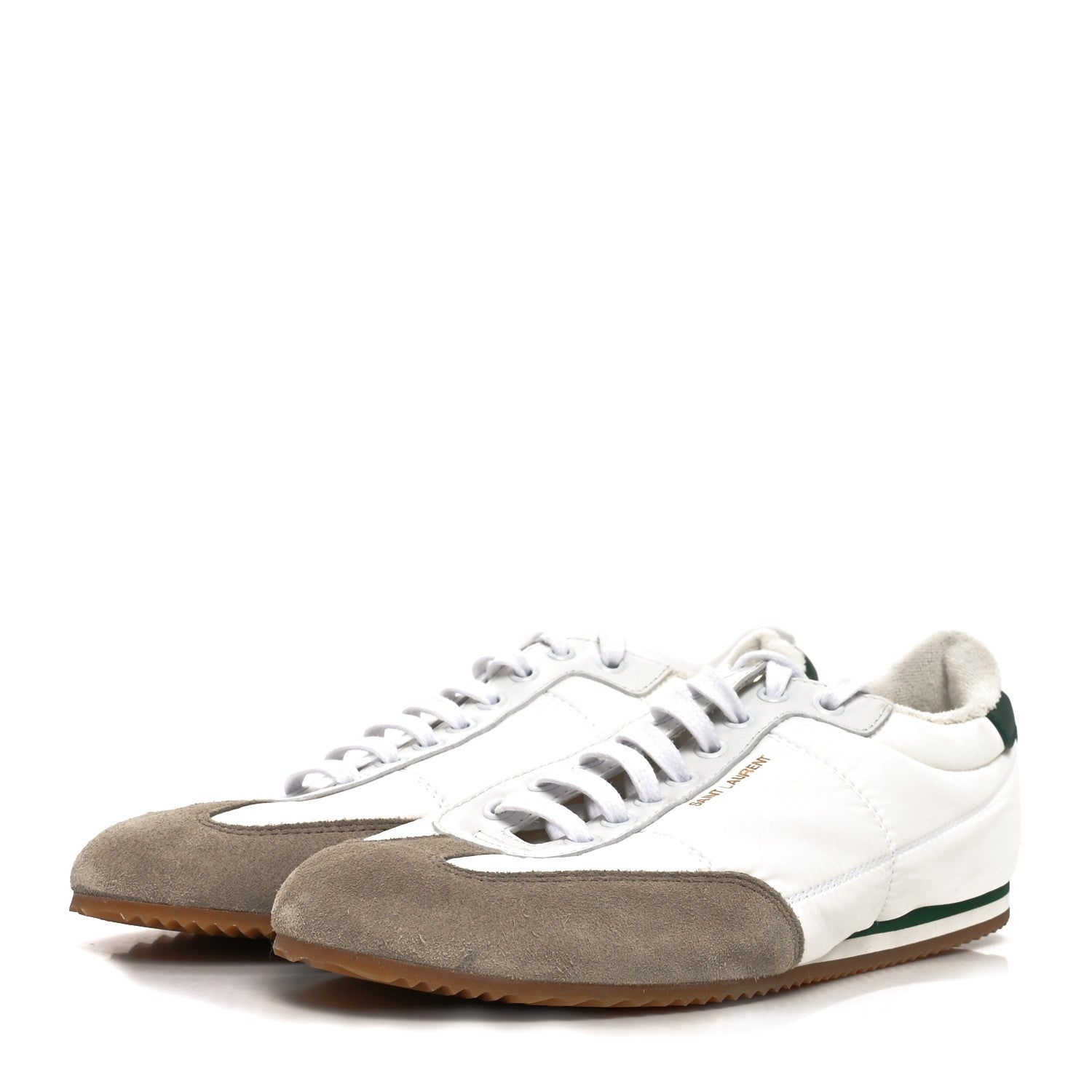 Suede Nylon Aston Sneakers 40 White Green