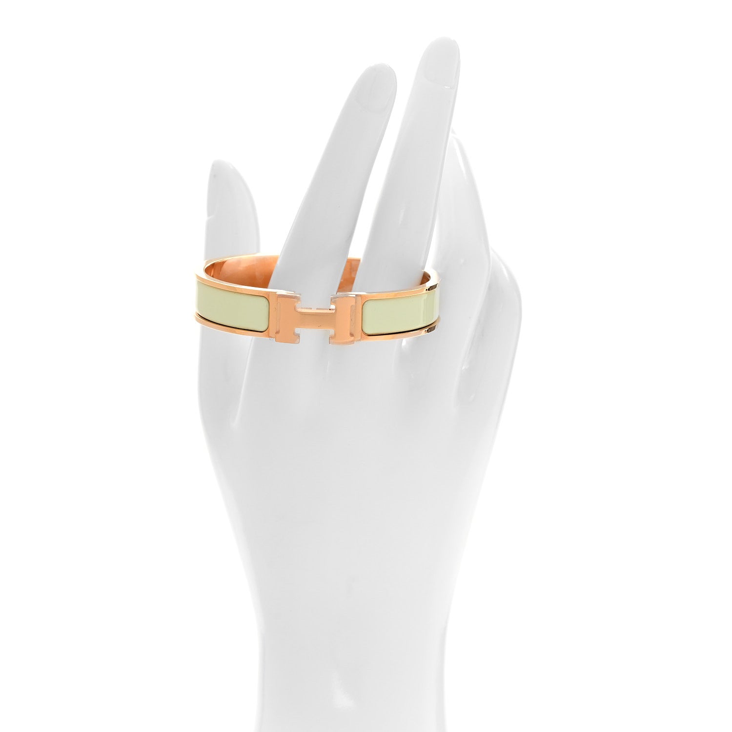 Enamel Narrow Clic Clac H Bracelet PM Vert FIzz
