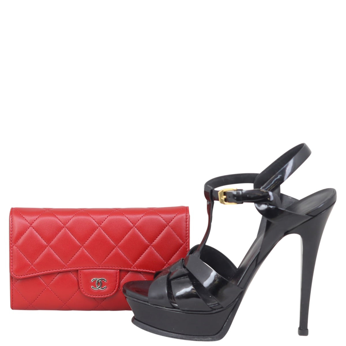 Chanel Classic Flap Wallet | Red Diamond