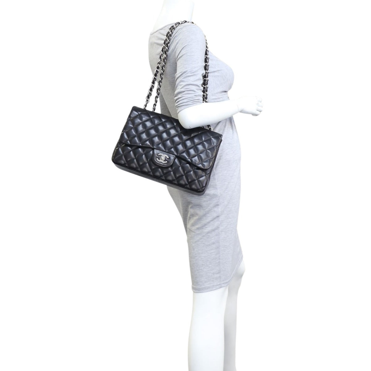 Chanel Classic Single Flap Jumbo | Lambskin Silver Hardware