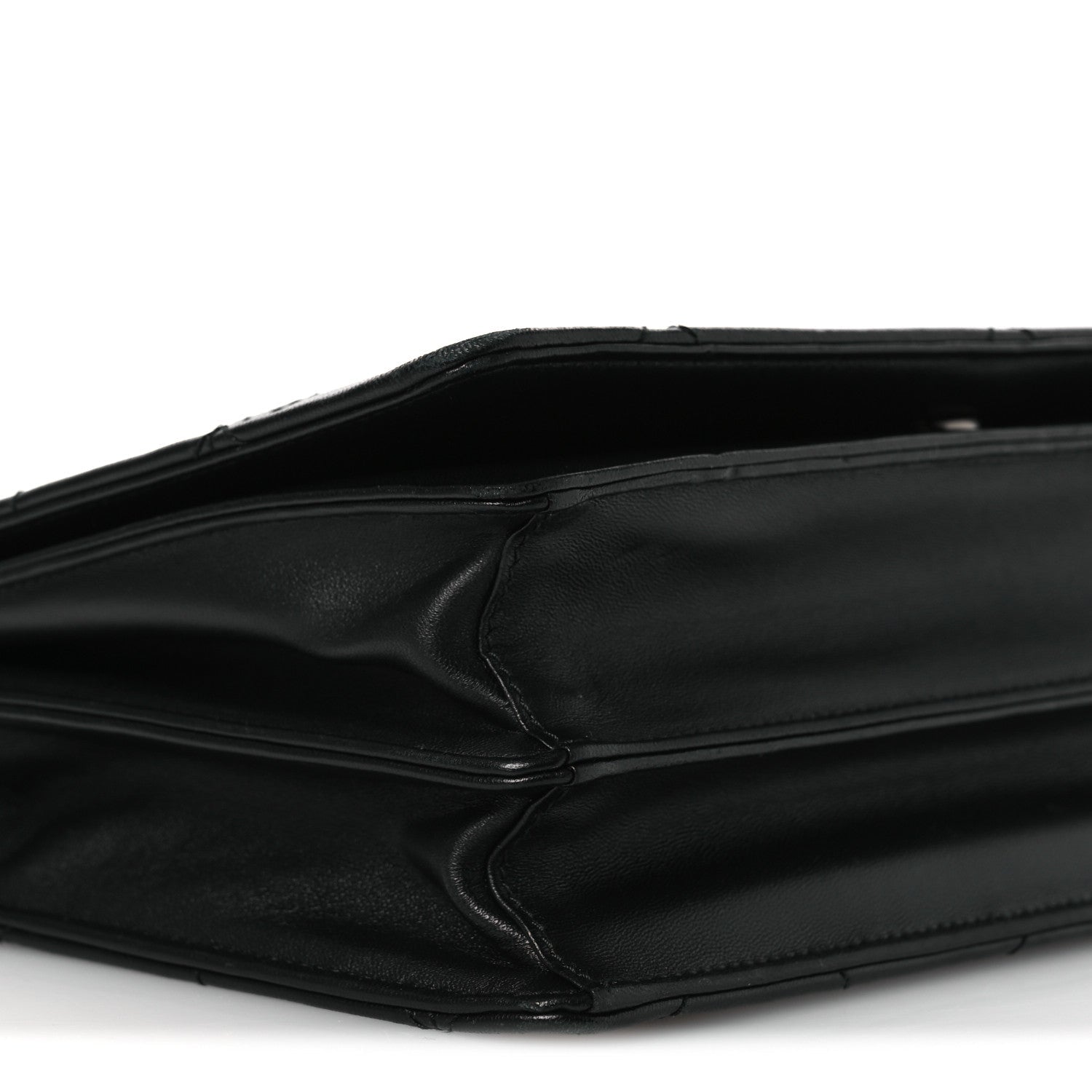 Nappa Triangle Stitched Spectrum Shoulder Bag Black