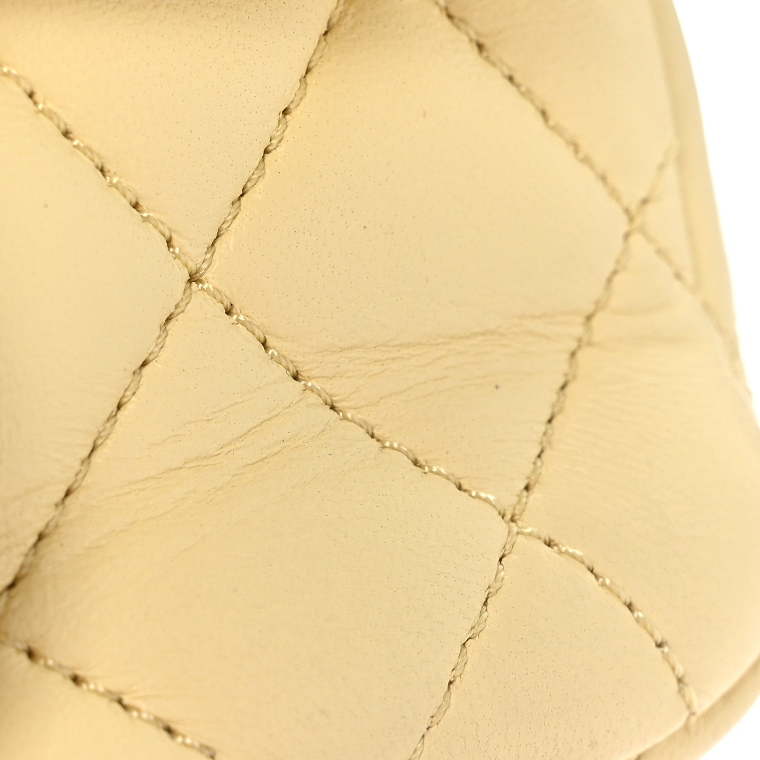 Lambskin Quilted Mini Sweet Camellia Flap Light Yellow