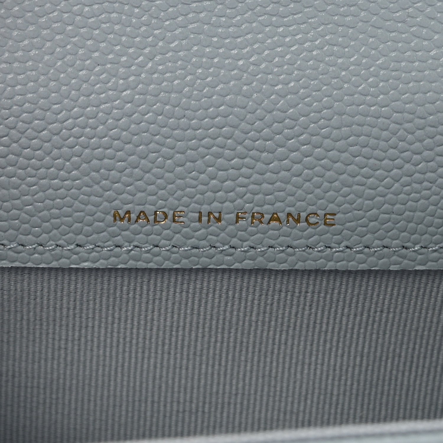 Caviar Quilted Flap Card Holder Wallet Light Blue
