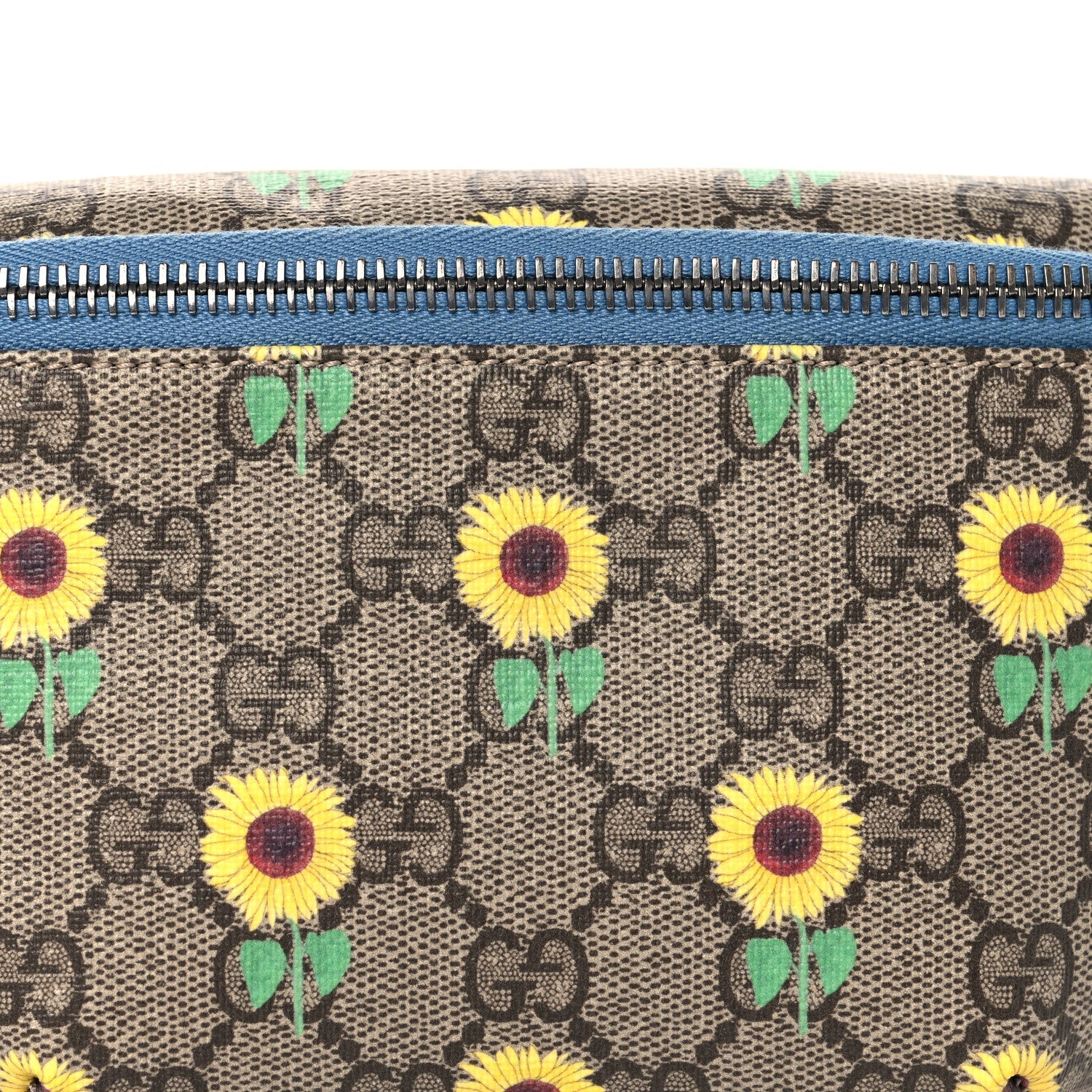 GG Supreme Monogram Sunflower Childrens Belt Bag