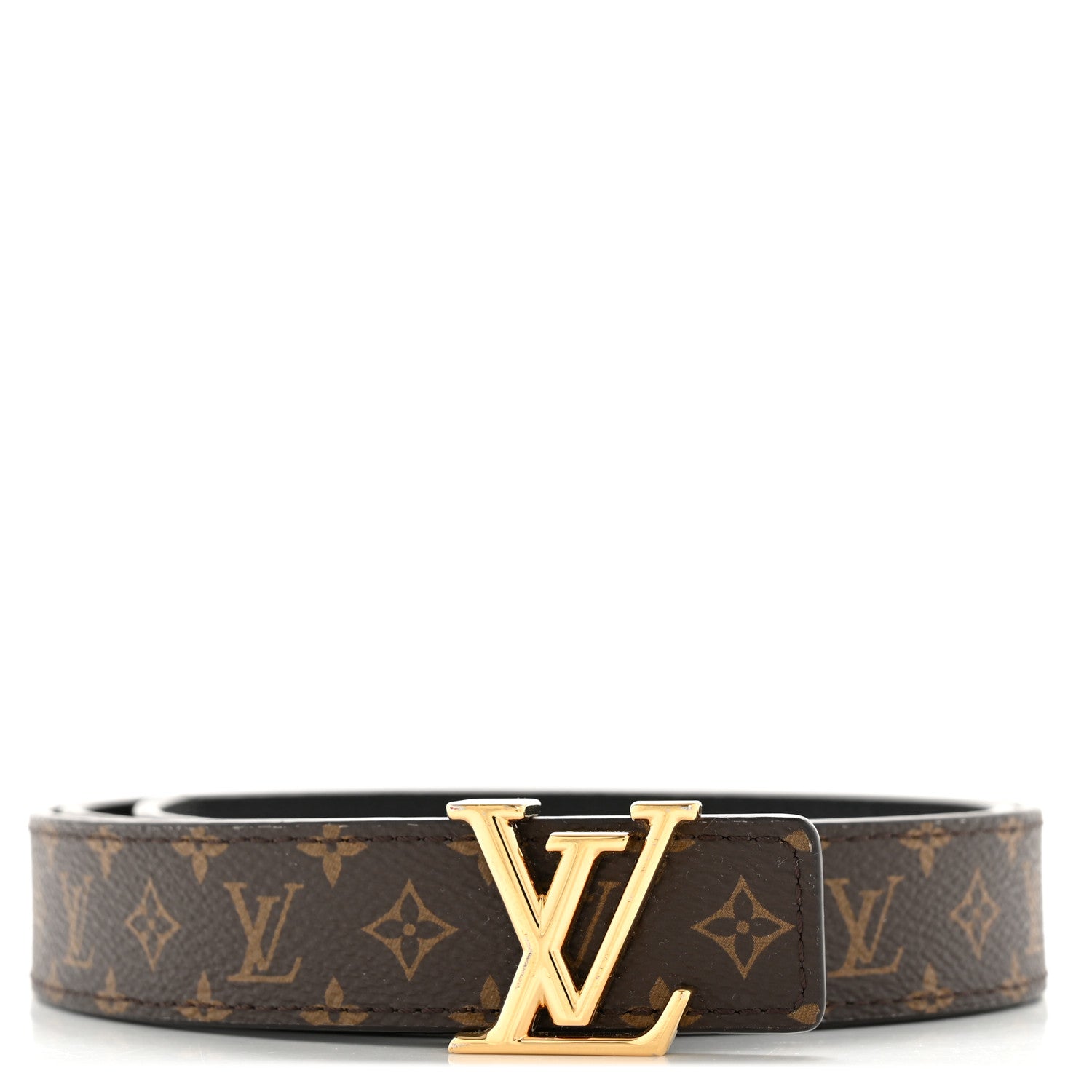 Calfskin Monogram 25mm LV Iconic Reversible Belt 85 34 Black
