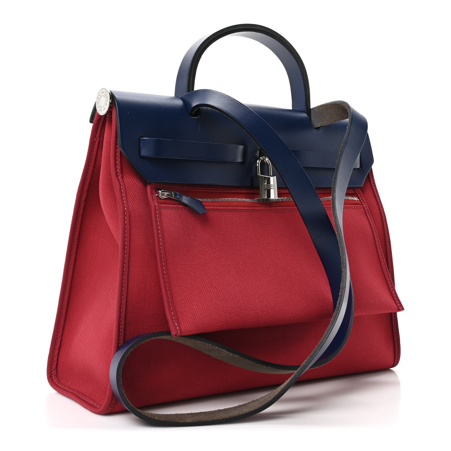 Military Toile Vache Hunter Herbag Zip 31 PM Rouge Grenat Bleu Saphir